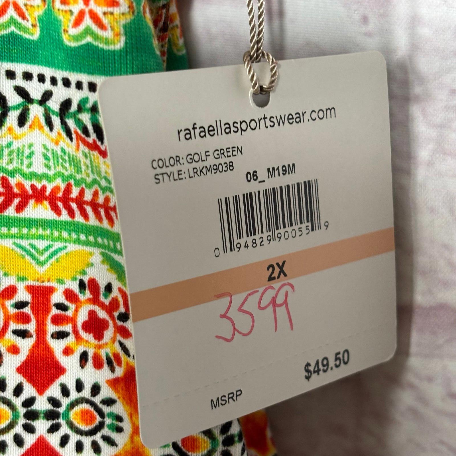 Other Rafaella Women's Multicolor Short Sleeve Shirt Size 2X NWT Size XXL / US 16-18 / IT 52-54 - 7 Thumbnail