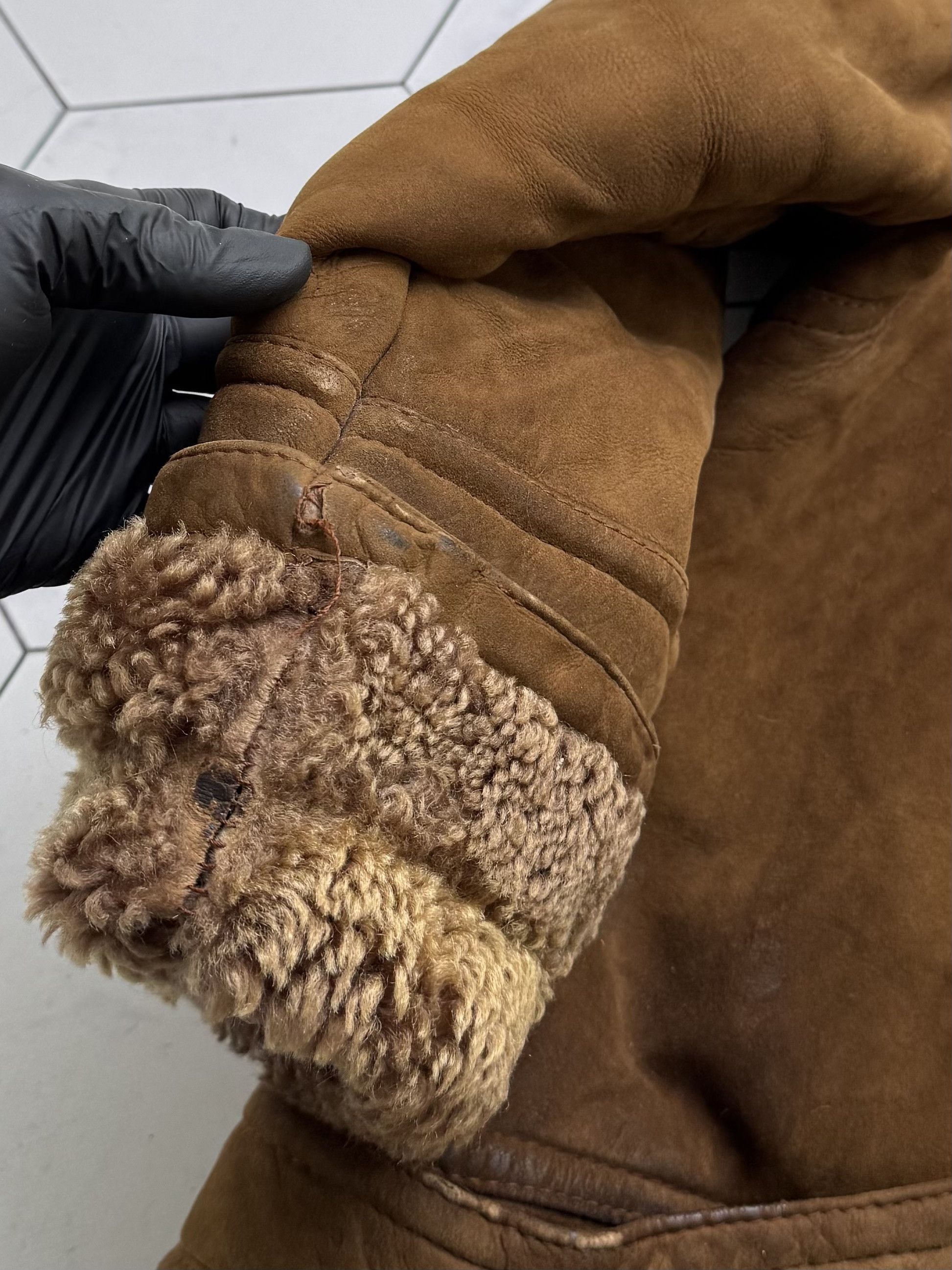 Vintage Vintage Real Sheepskin Coat Hooded Leather Winter Outerwear Size L / US 10 / IT 46 - 7 Thumbnail
