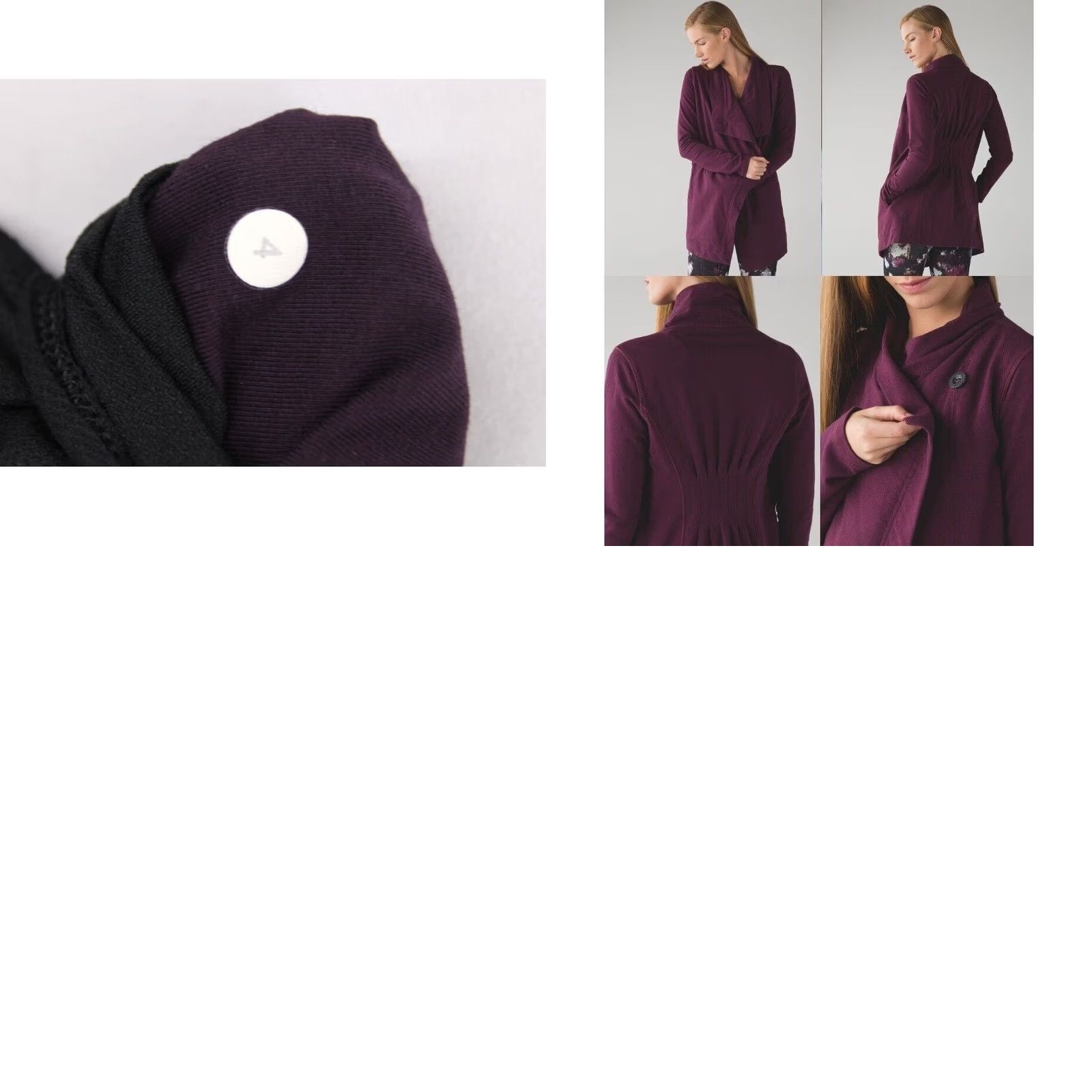 Lululemon Lululemon Women's That's a Wrap Stretch French Terry Jacket Heathered Bordeaux D Purple Solid Long Sleeve Jacket 4 Womens Size S / US 4 / IT 40 - 8 Thumbnail