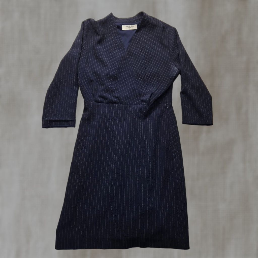 M.M.LaFleur MM.LaFleur Dress Blue A-Line Knee Length with Pockets Women Size 10 Square Neck Short Sleeve Workplace Dress 10 Redefine Careerwear Size L / US 10 / IT 46 - 1 Thumbnail