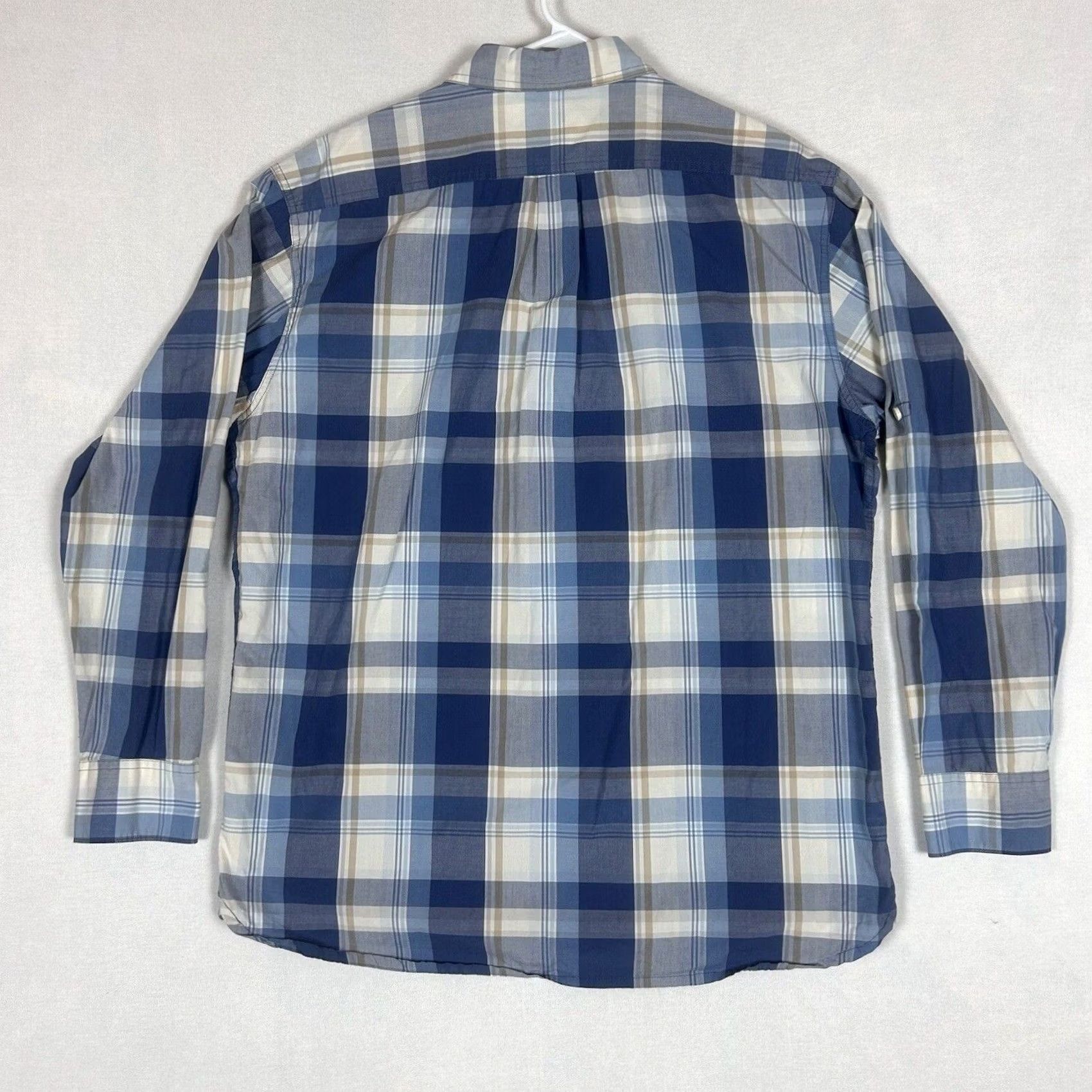 Timberland Timberland Shirt Plaid Button-Up Long Sleeve XL Blue Cotton Men Button-Down Size US XL / EU 56 / 4 - 6 Thumbnail