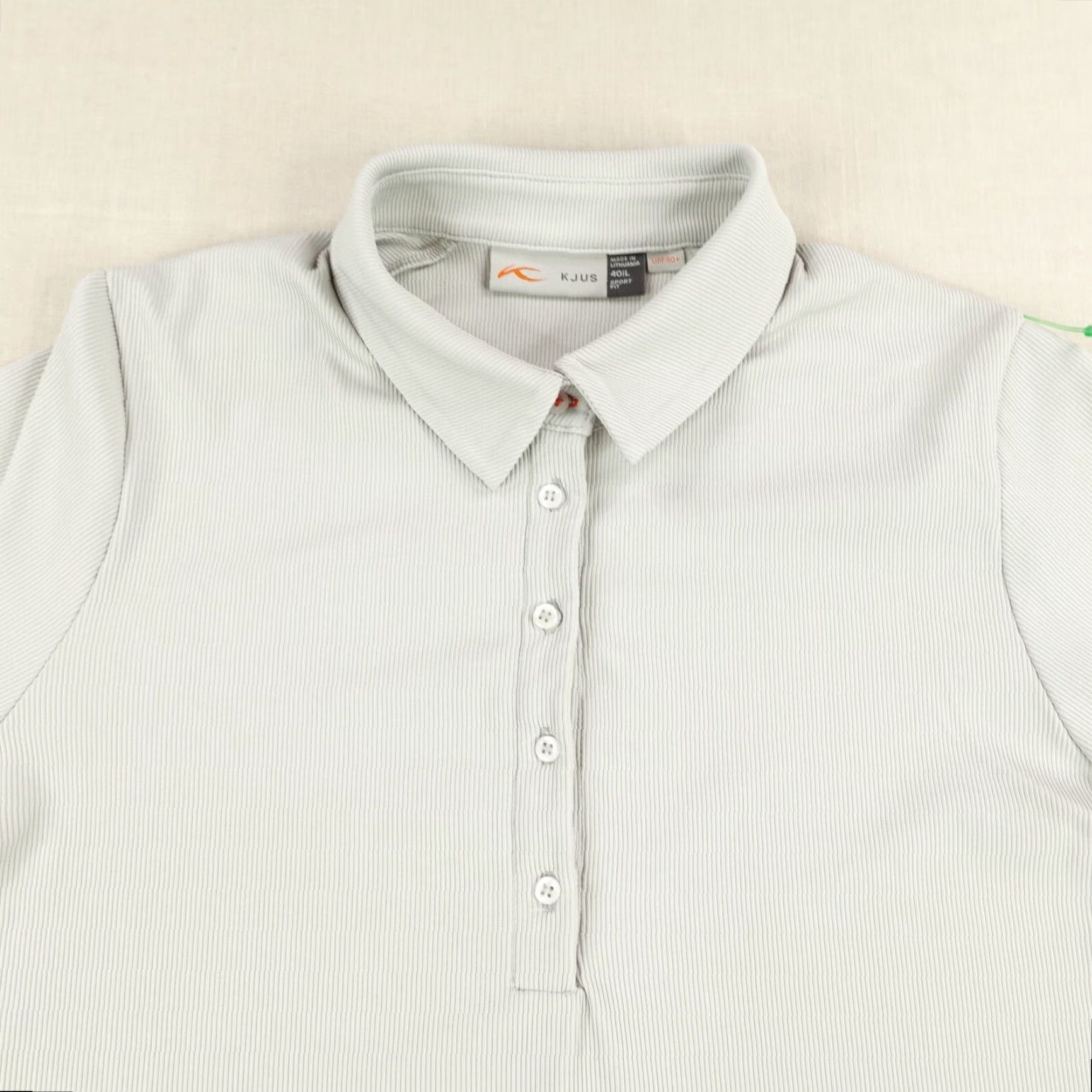 KJUS Vintage KJUS Polo Shirt Women Large Gray Short Sleeve Casual Breathable 90s Size L / US 10 / IT 46 - 2 Thumbnail