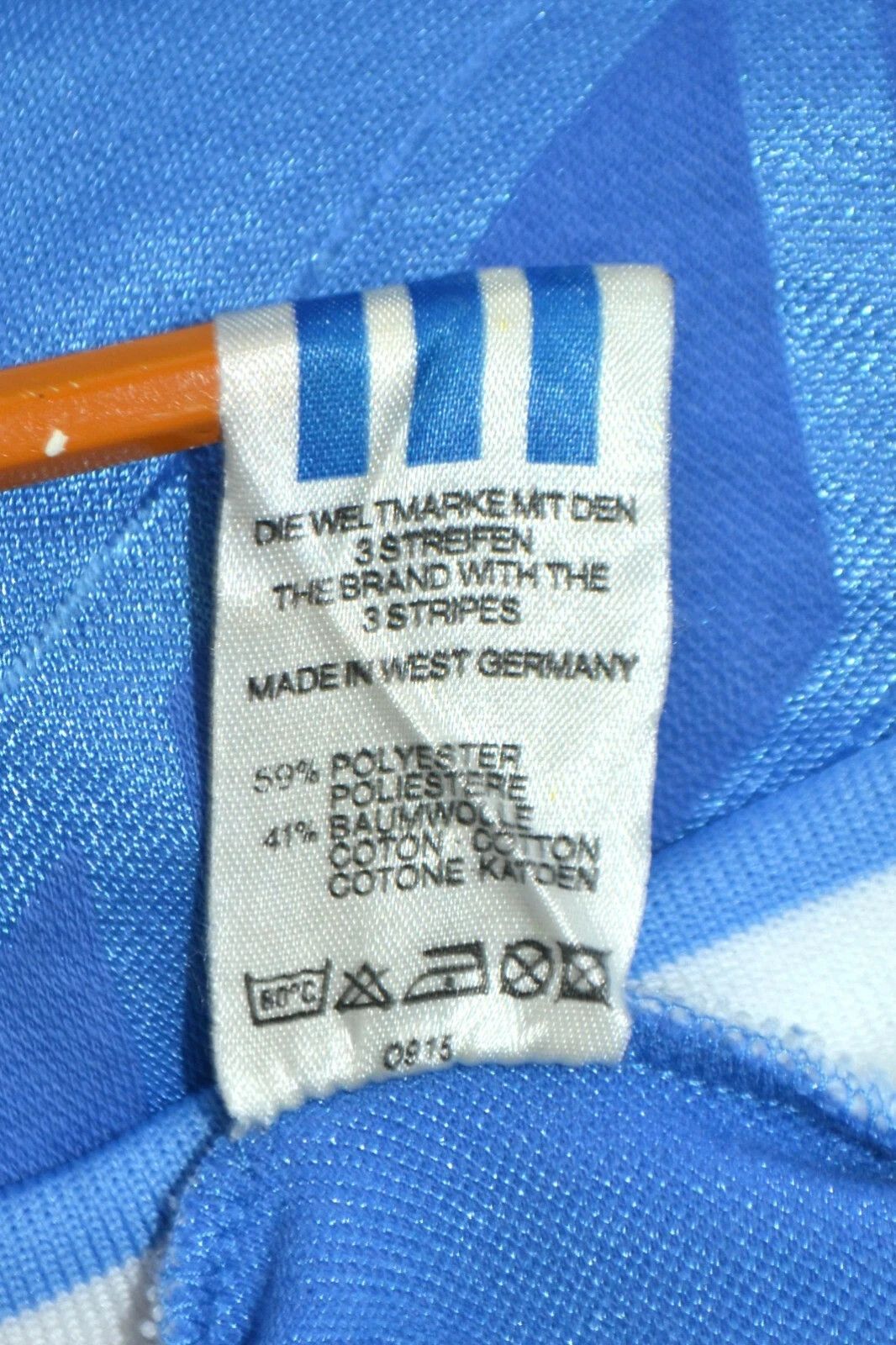 Adidas ADIDAS VINTAGE 1986/1987/1988 BLUE FOOTBALL SHIRT JERSEY M Size US M / EU 48-50 / 2 - 7 Thumbnail