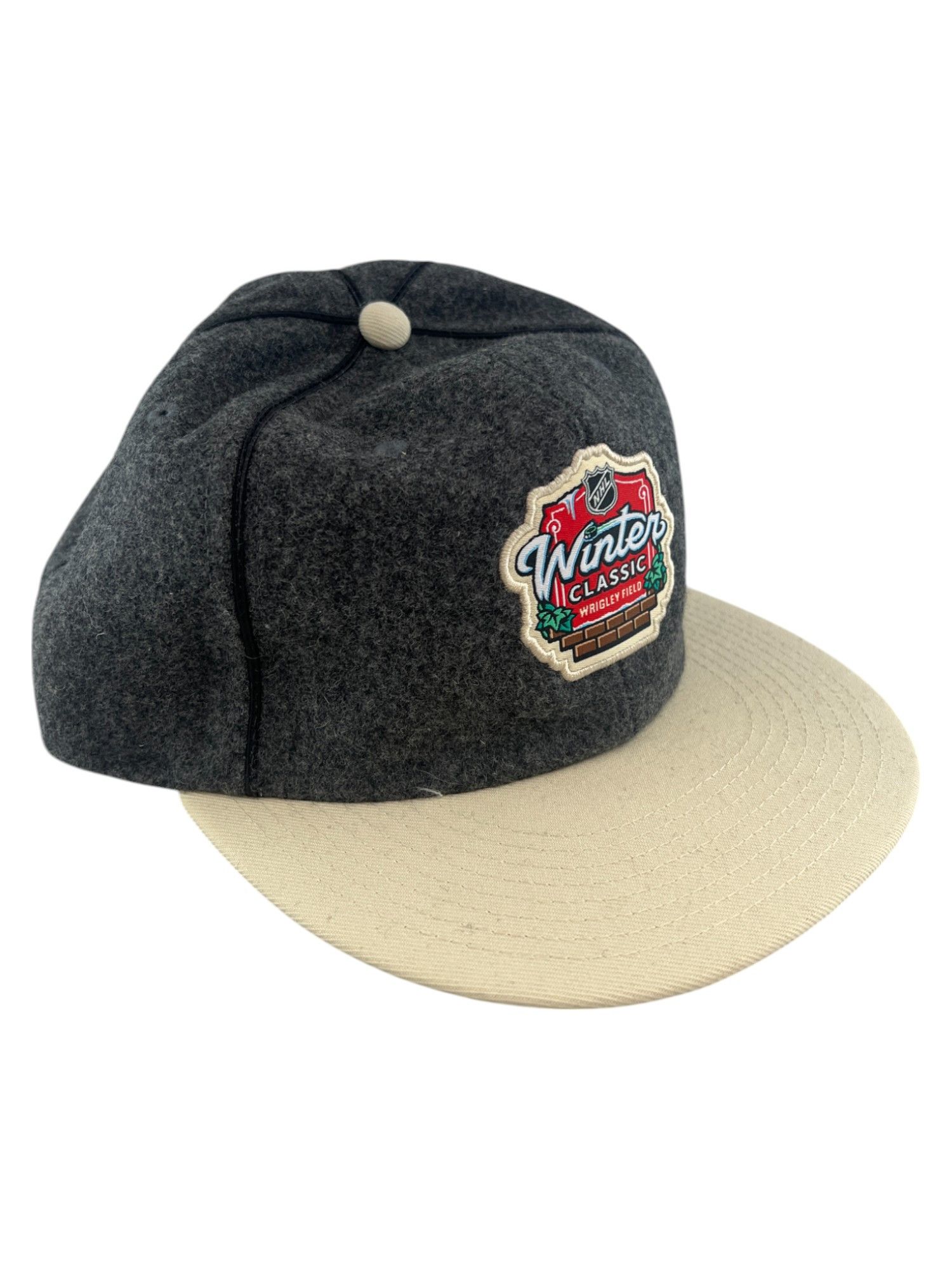 NHL Blackhawks 2025 NHL Winter Classic Hat Fanatics Gray Wrigley Size ONE SIZE - 9 Thumbnail