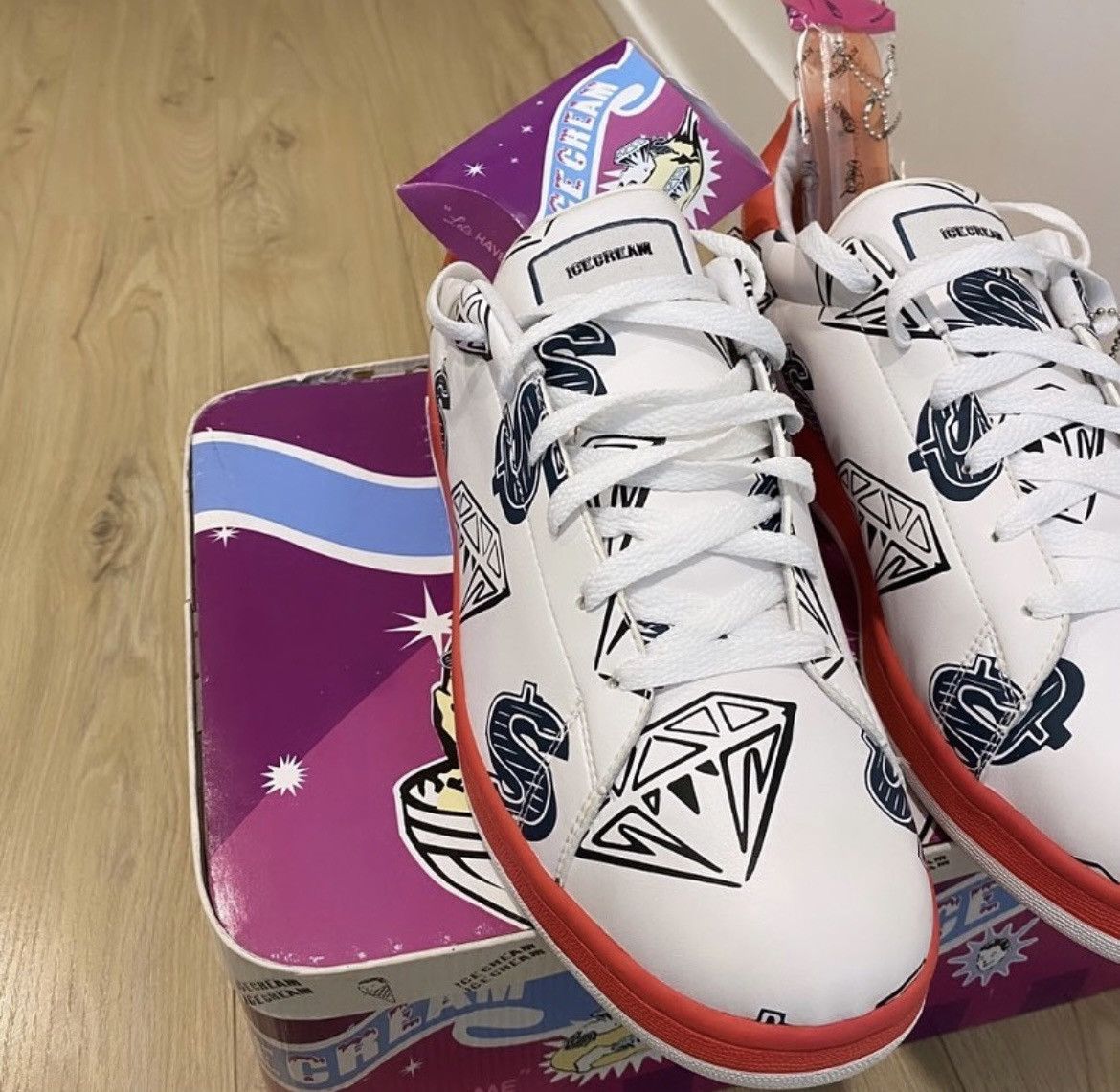 Icecream × Reebok VERY RARE OG REEBOK X BBC/ICE CREAM DIAMOND & DOLLAR SAMPLE Size US 11.5 / EU 44-45 - 7 Thumbnail