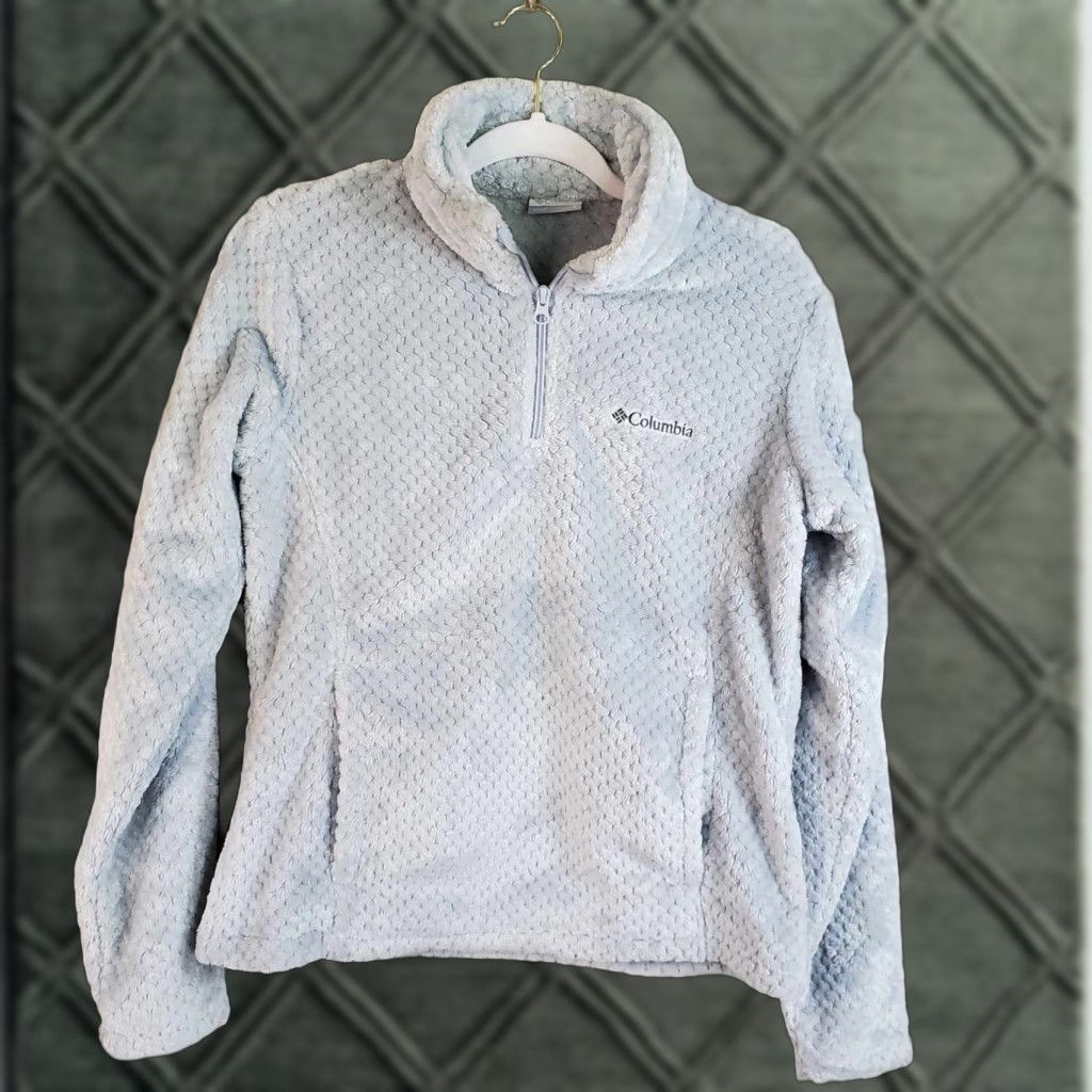 Vintage Columbia Women’s Sherpa Quarter Zip Jacket Small S Gray Nature Outdoors Hiking Size S / US 4 / IT 40 - 1 Thumbnail