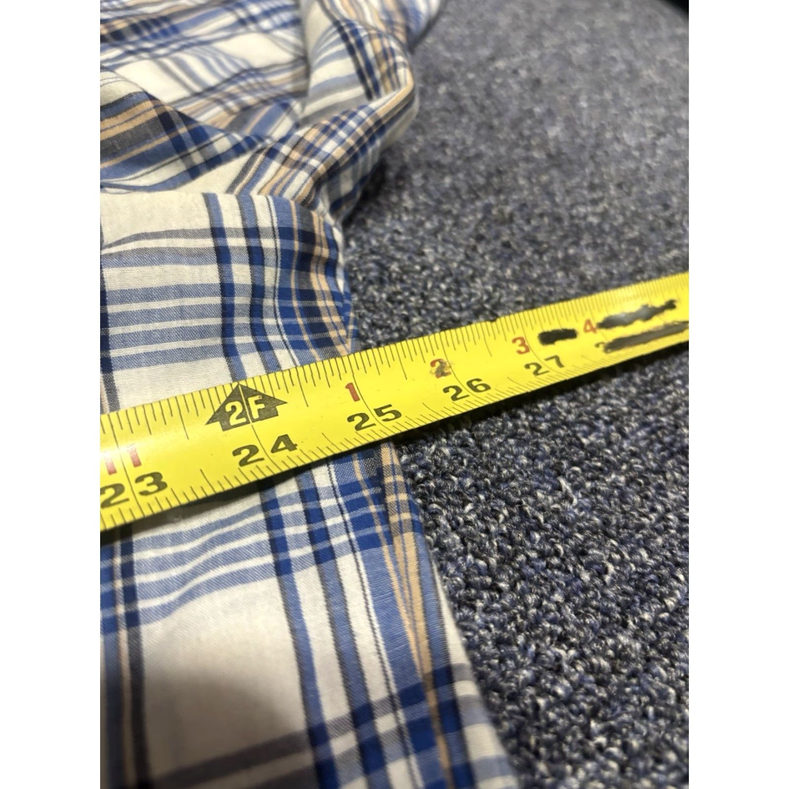 Wrangler VINTAGE Wrangler Plaid Western Shirt Mens XL Blue Pearl Snap Pockets 80s Rancher Cowboy Button-Up Short Sleeve L7 Size US XL / EU 56 / 4 - 3 Thumbnail