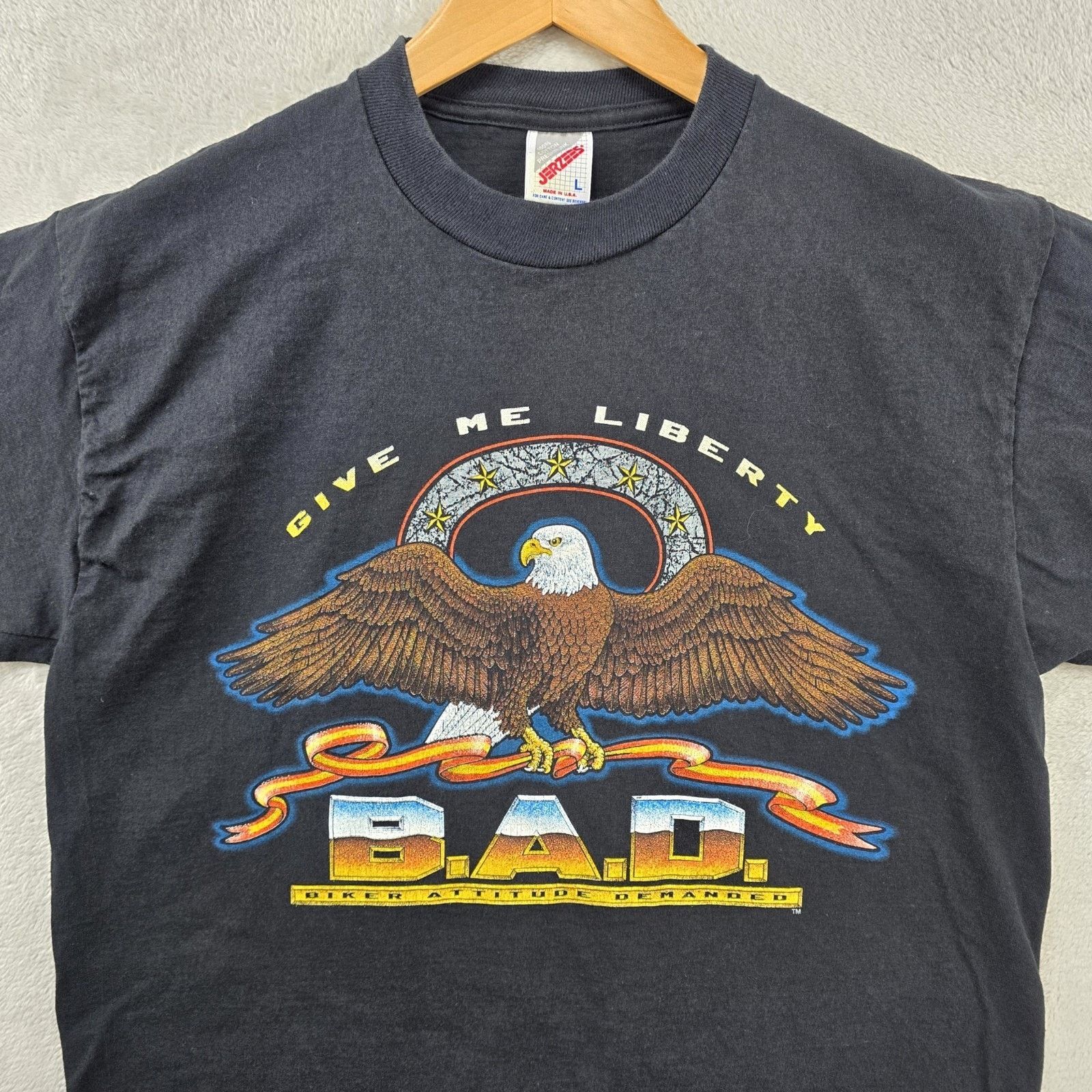 Jerzees Vintage Harley Davidson Specialist Shirt Large B.A.D. Eagle Size US L / EU 52-54 / 3 - 1 Thumbnail