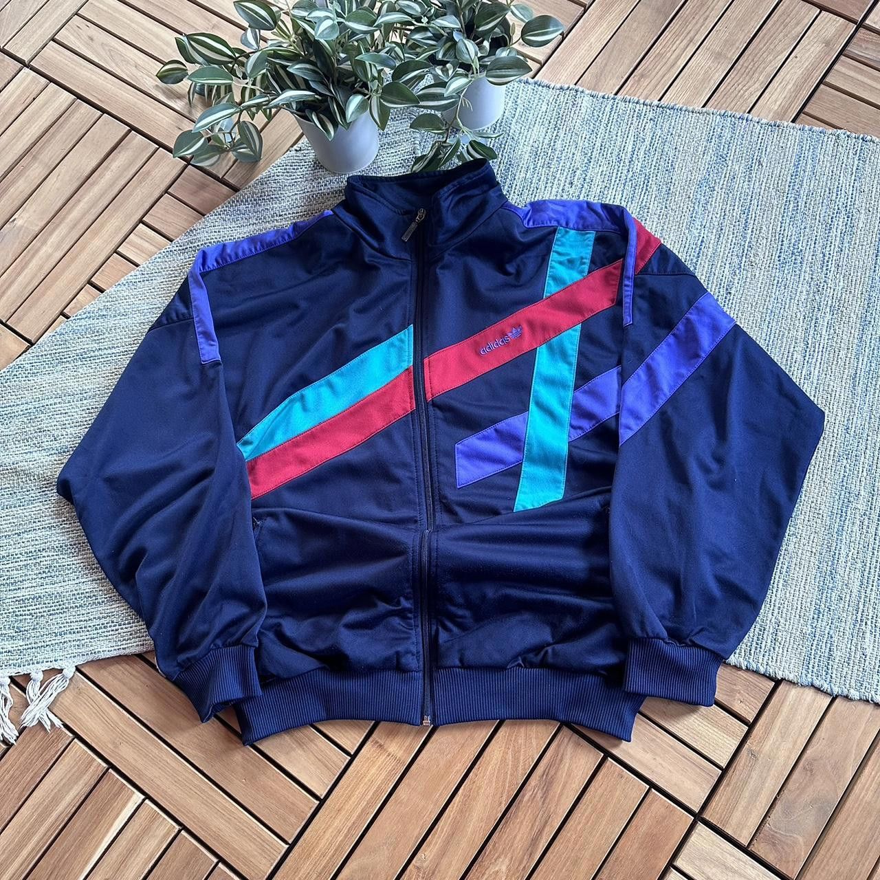 Adidas Vintage 90s Adidas Logo Three Stripes Zip Up Track Jacket Size US XL / EU 56 / 4 - 1 Thumbnail