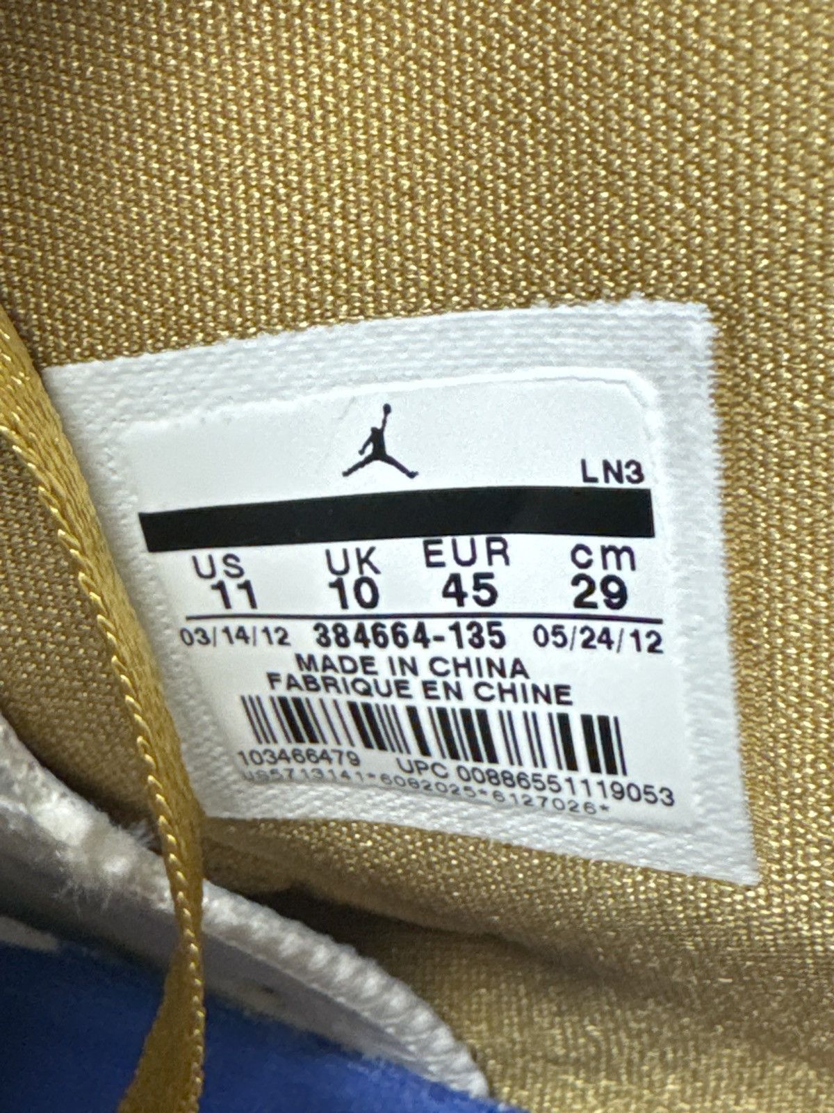 Nike Size 11 - Air Jordan 6 Retro GMP (Golden Moments Pack) Size US 11 / EU 44 - 8 Thumbnail