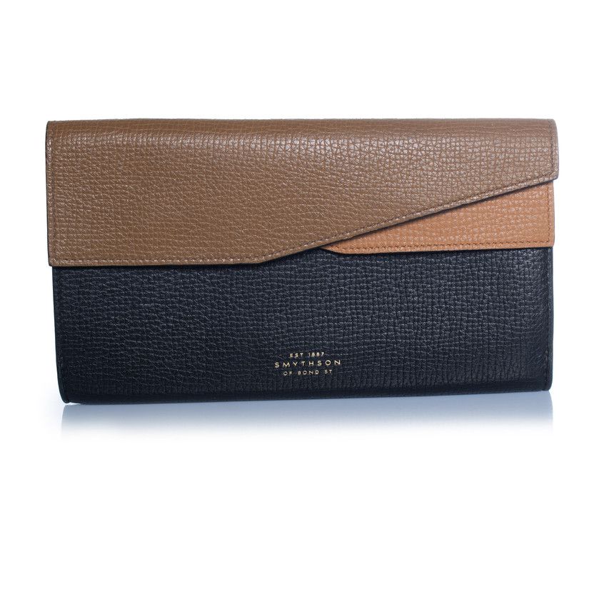 Smythson Smythson, black and brown leather wallet Size ONE SIZE - 1 Thumbnail