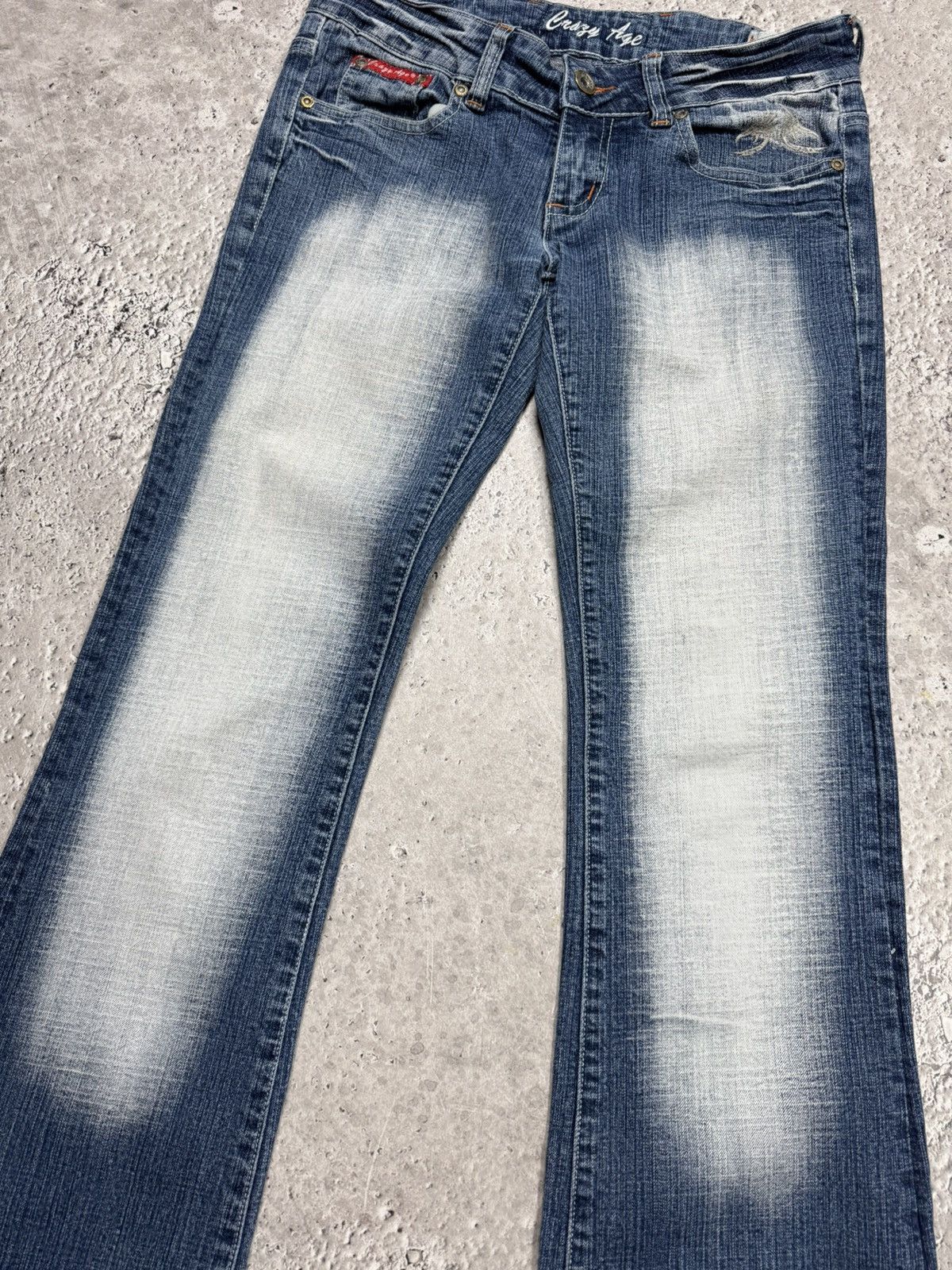 Other Vintage Flared Bootcut Jeans Tribal Embroidery Denim Pants Size 27" / US 4 / IT 40 - 11 Thumbnail