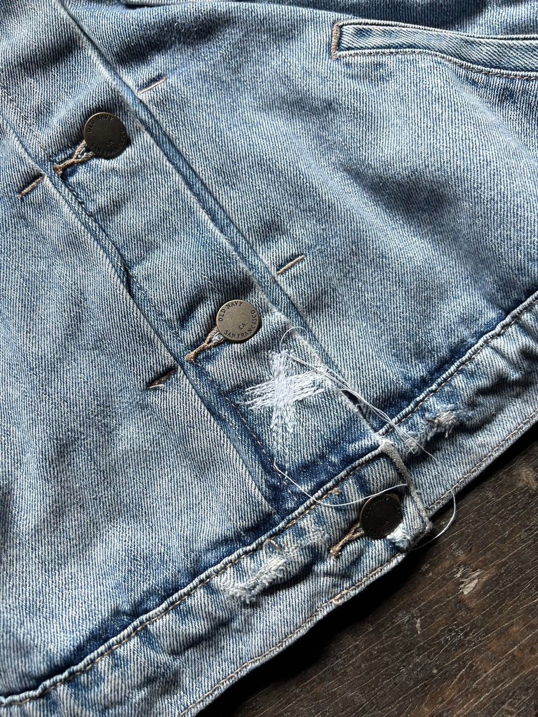 Vintage Grail* Vintage "FUCK" Patchwork Denim Jackets by DARKPULL Size US S / EU 44-46 / 1 - 7 Thumbnail