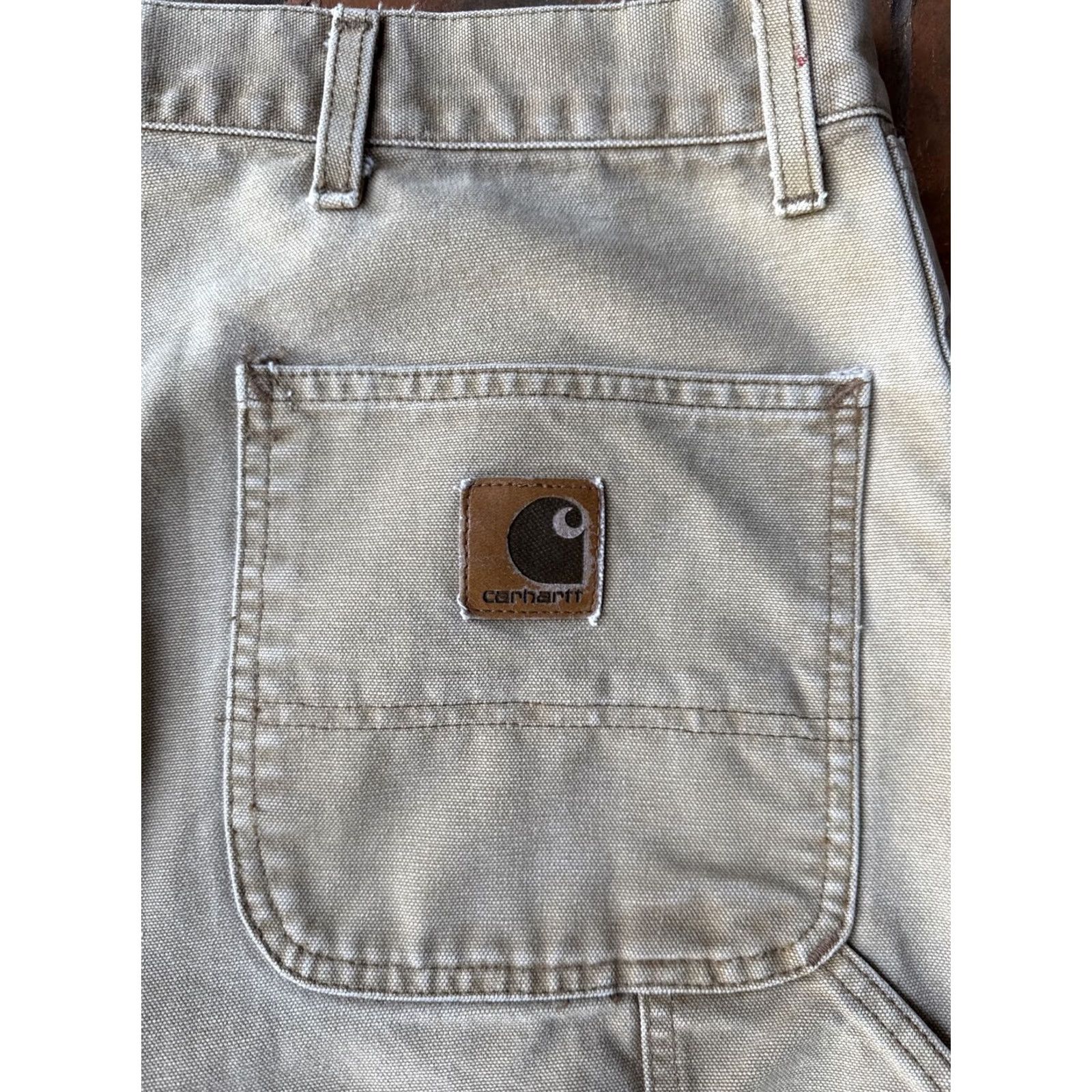 Carhartt VINTAGE Carhartt Workwear Carpenter Jeans 44 Beige Grunge USA Men Pants 5-Pocket Design Denim Distressed Carpenter Style Size US 44 / EU 60 - 4 Thumbnail