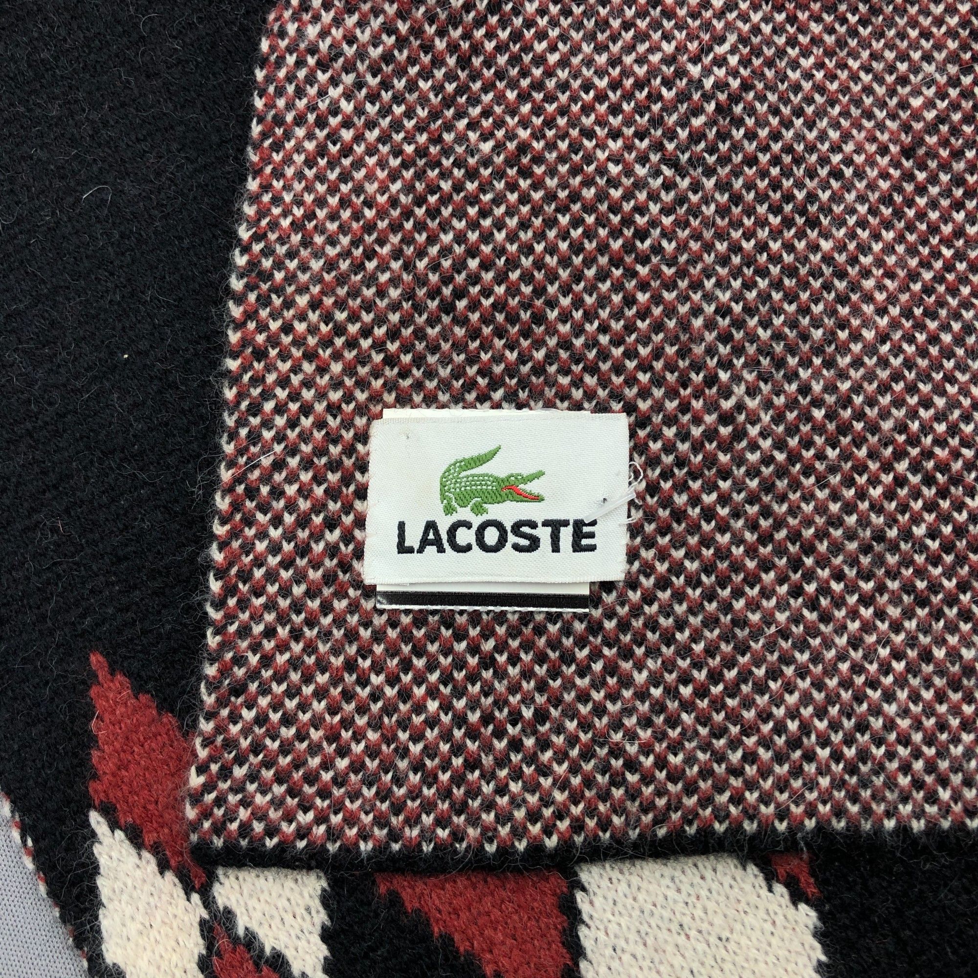 Lacoste Vintage Lacoste Scarf Muffler Argyle Wool Cashmere Scarves Size ONE SIZE - 6 Thumbnail