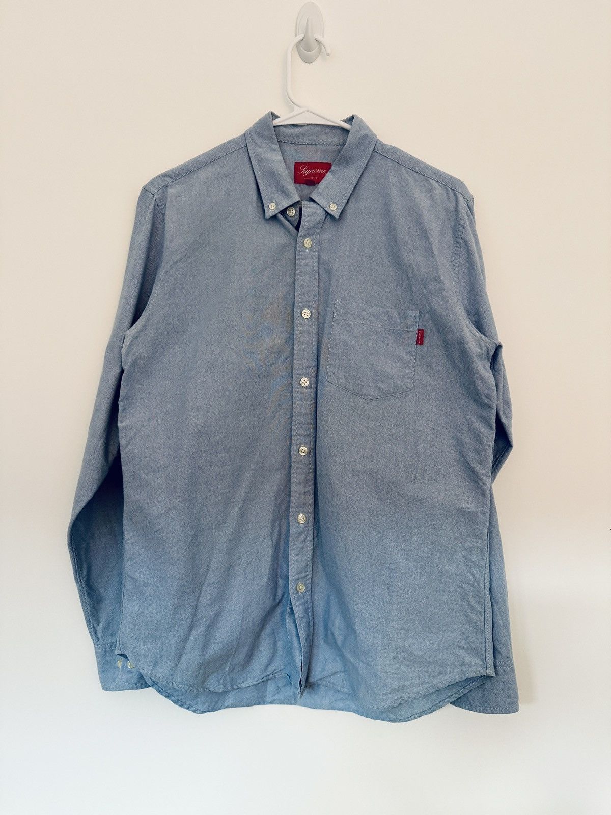 Supreme Light Blue Oxford Cloth Button Down Shirt