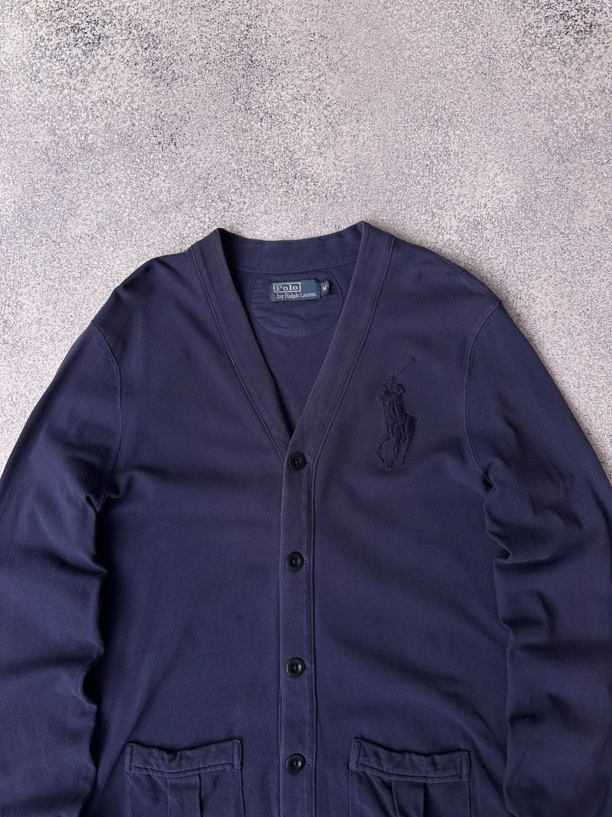 Polo Ralph Lauren Vintage Polo Ralph Lauren Woman Washed Navy Cardigan Sweater Size M / US 6-8 / IT 42-44 - 3 Thumbnail
