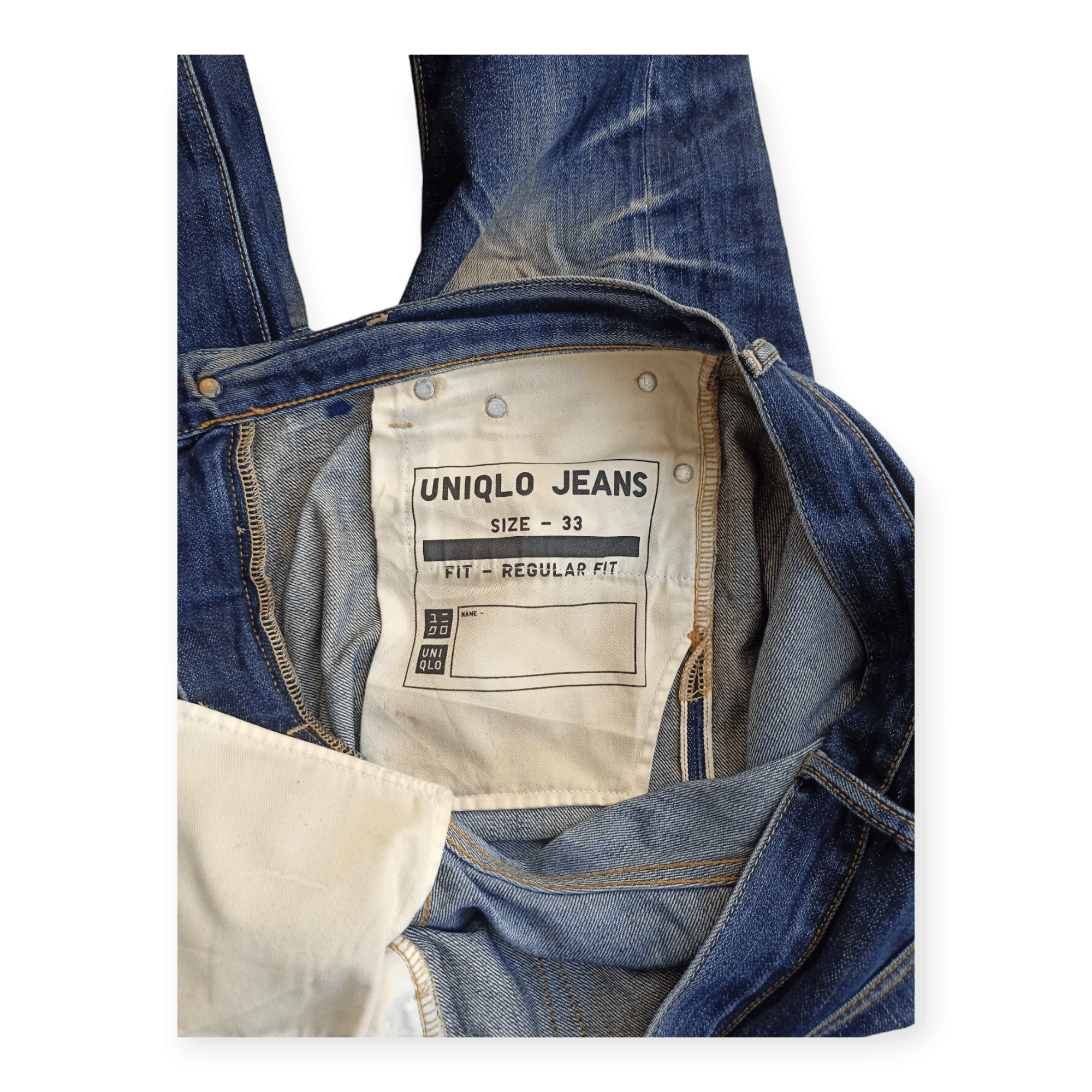 Uniqlo Vintage Uniqlo Selvedge Distressed Faded Jeans Size US 33 - 18 Thumbnail