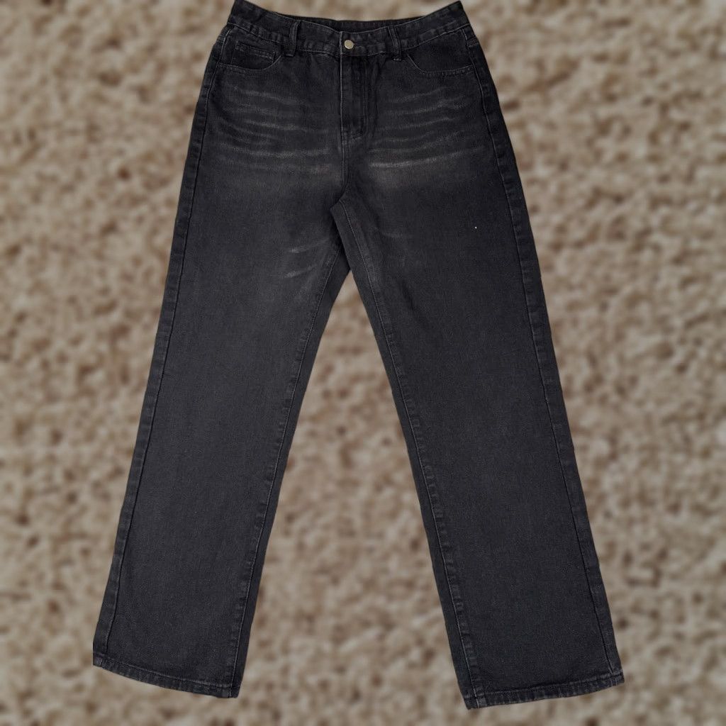 Shein Shein Jeans Women 8 Black High Rise Straight Leg Denim Pant Stretch Casual 28x30 Size 30" / US 8 / IT 44 - 1 Thumbnail