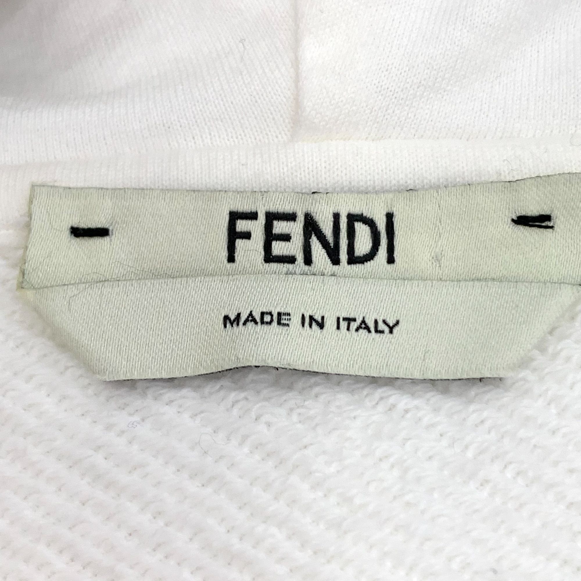 Fendi Fendi White Logo Beaded Embroidery Hooded Sweatshirt Long-Sl Size M / US 6-8 / IT 42-44 - 2 Thumbnail