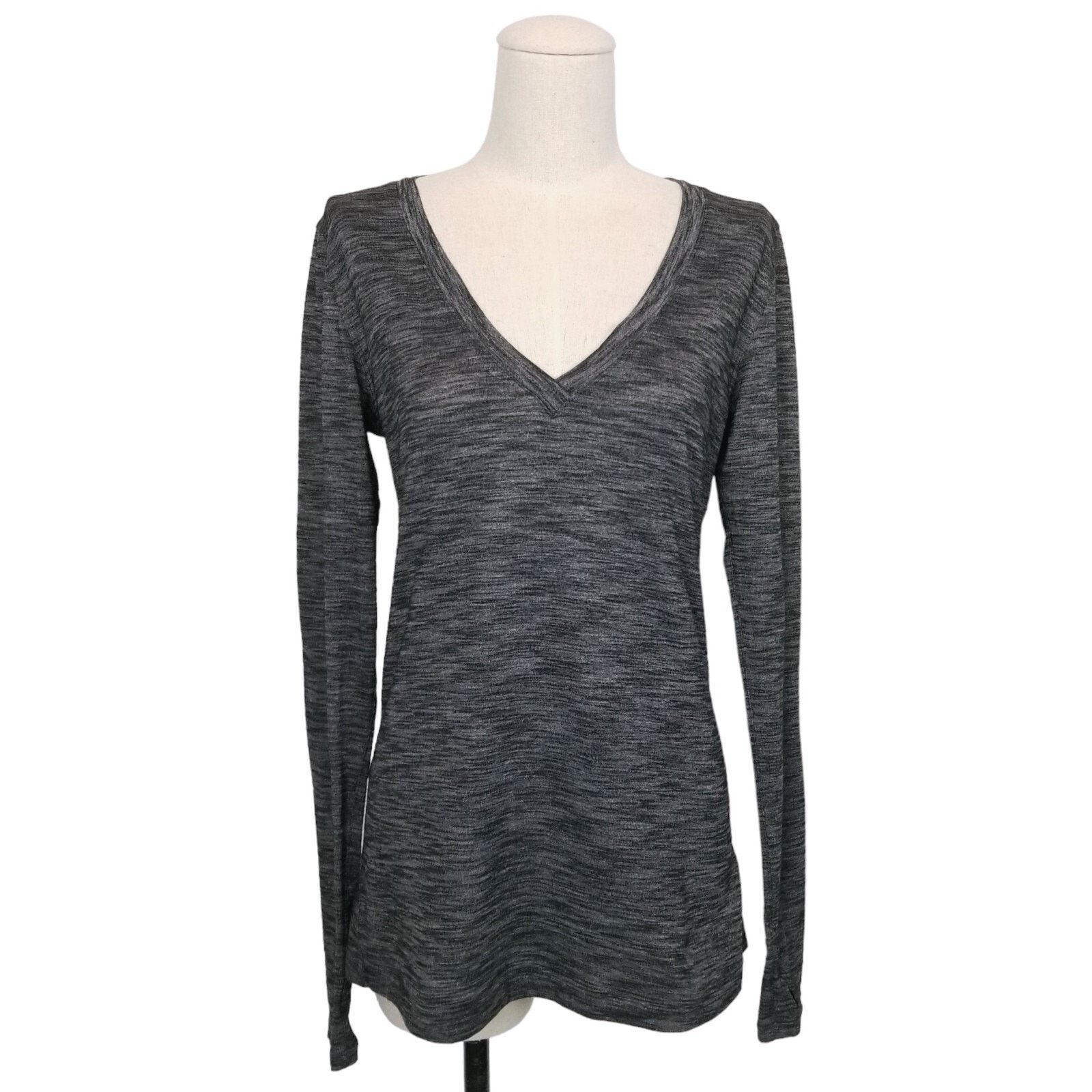 Lululemon Lululemon &go Everywhere Long Sleeve Heathered Black 8 Size M / US 6-8 / IT 42-44 - 1 Thumbnail