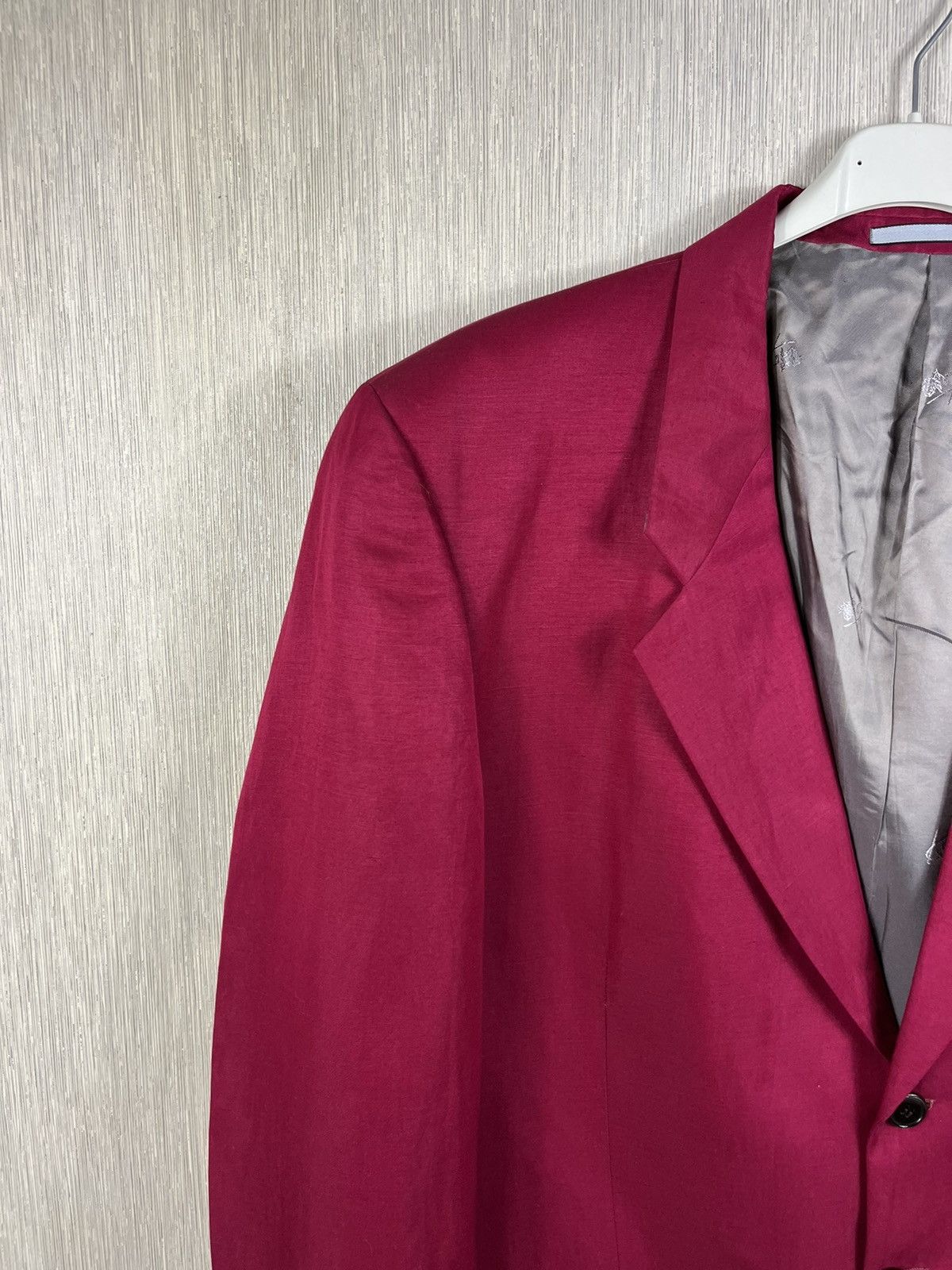 Designer × Kenzo × Vintage Kenzo homme fuchsia silk linen vintage 90s blazer jacket y2k Size US XXL / EU 58 / 5 - 4 Thumbnail