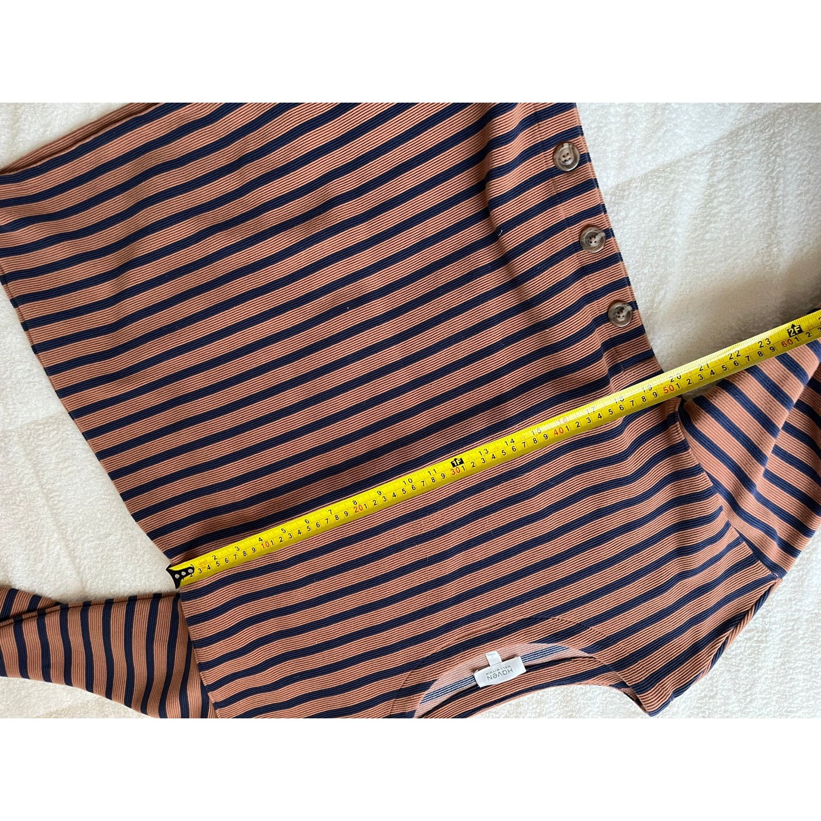 Haven Haven Well Within Marled Knit Striped Boat Neck Top Long Size L / US 10 / IT 46 - 6 Thumbnail