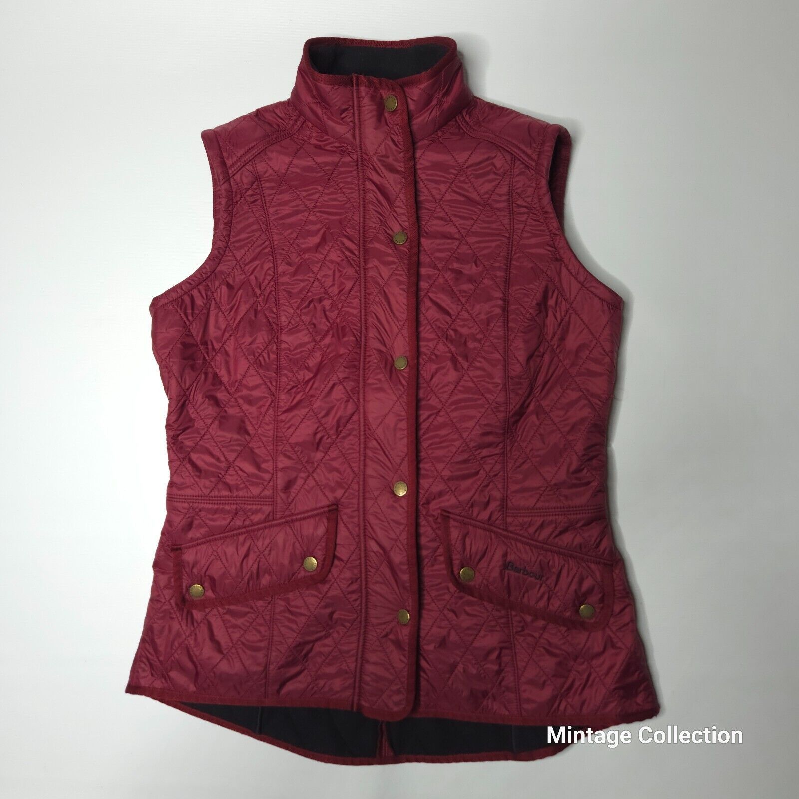 Barbour Barbour Cavalry Gilet Quilted Vest Fleece Lined Burgundy 10 Size L / US 10 / IT 46 - 2 Thumbnail