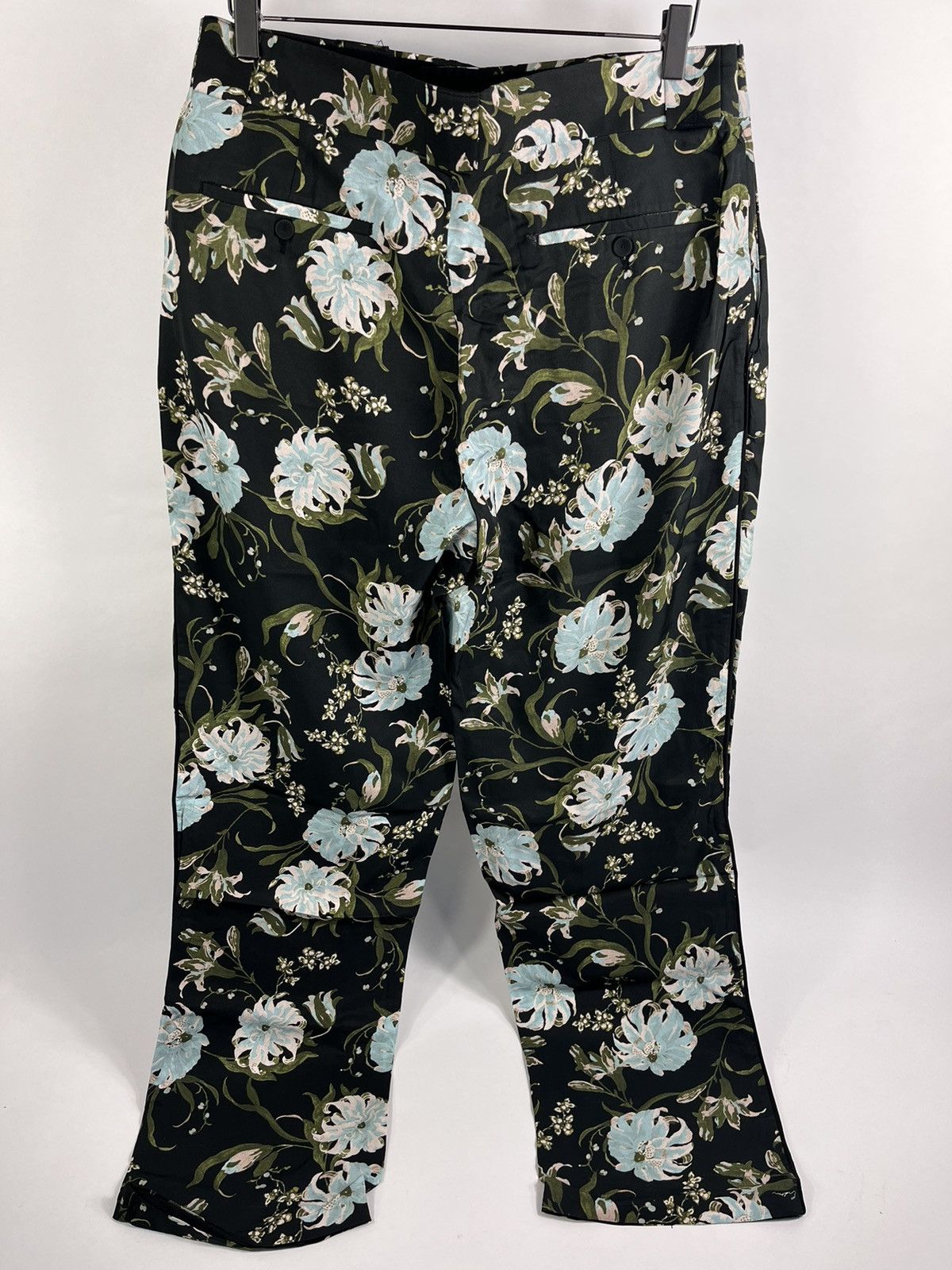 image of Erdem Flower Print Pijama Pants in Black, Men's (Size 36)