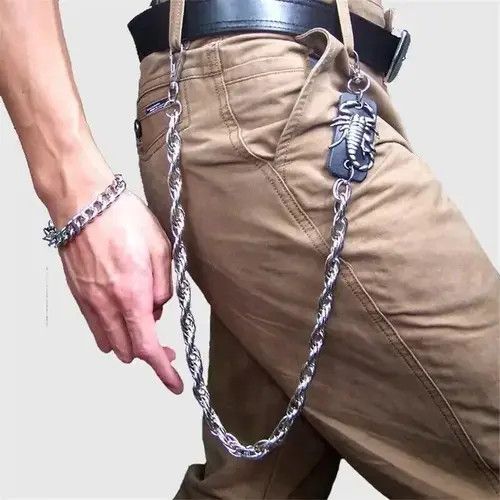 Jewelry Scorpion Waist Wallet Chain 70cm Long Size ONE SIZE - 4 Thumbnail