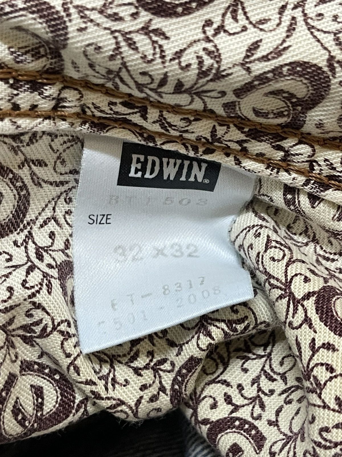 Edwin Vintage Edwin 503 Blue Trip Faded Wash Style Baggy Jeans Size US 33 - 10 Thumbnail