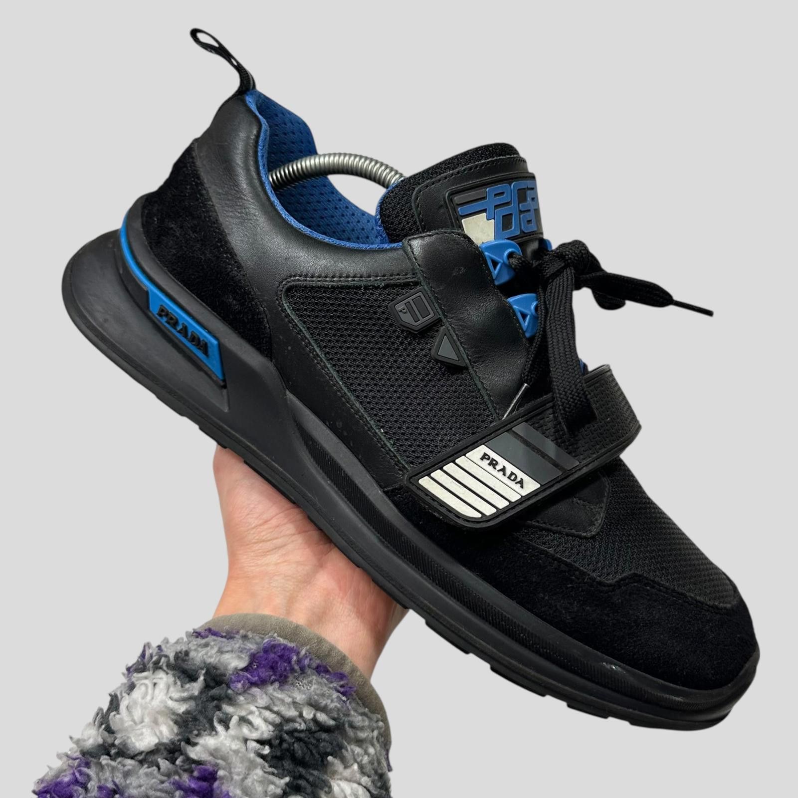 Prada Prada 2018 Mechano Rubber + Leather Logo Trainers - UK8.5/9 Size US 9.5 / EU 42-43 - 1 Thumbnail