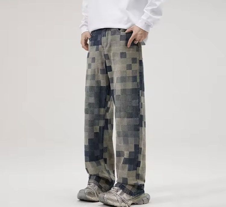 Japanese Brand Y2K Digital Camo Block Jeans (3D Pixelated) Size US 33 - 1 Thumbnail