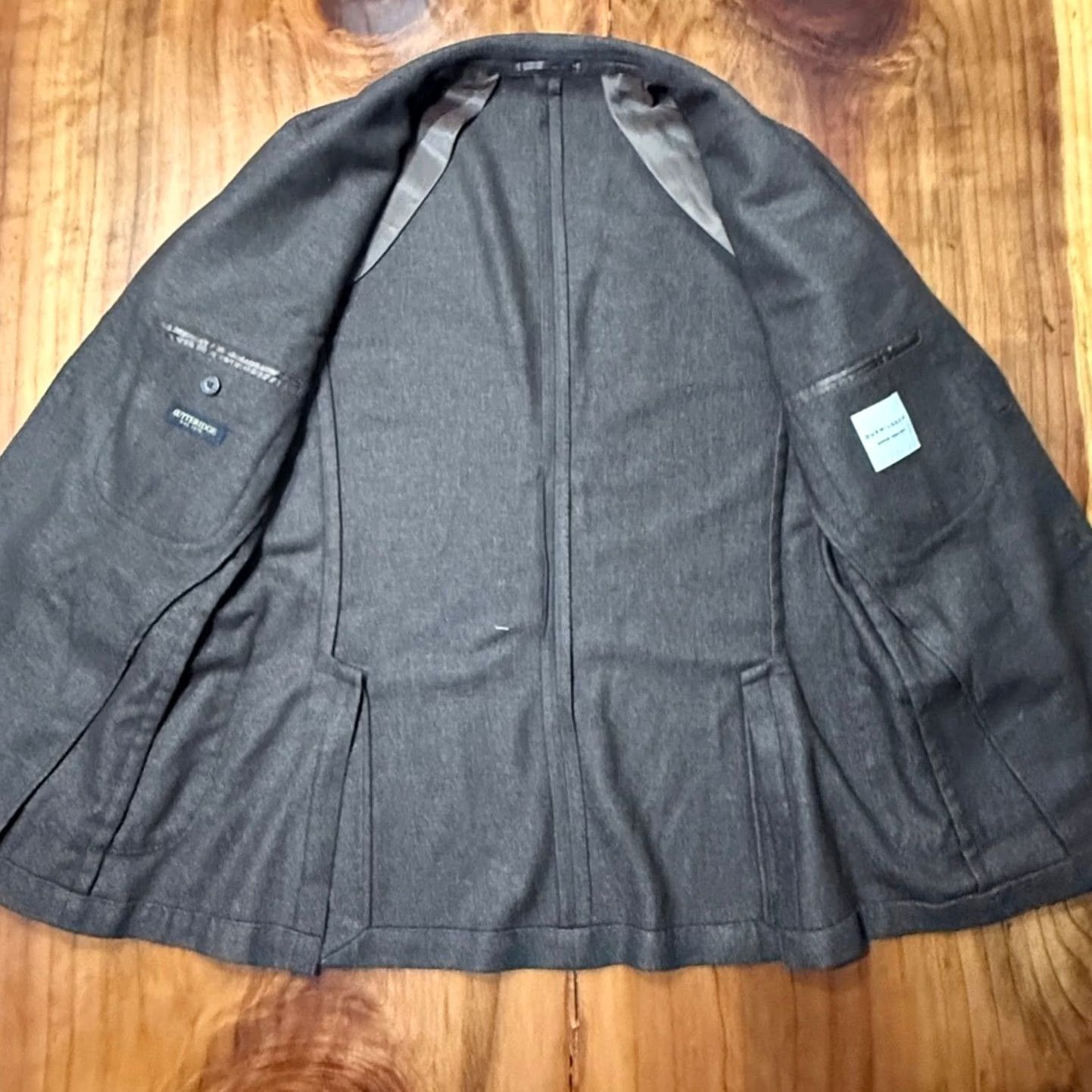 Vintage Gutteridge Blazer Mens 50 Wool Knit Button Short Overcoat Solid Brown"} Size 50R - 3 Thumbnail