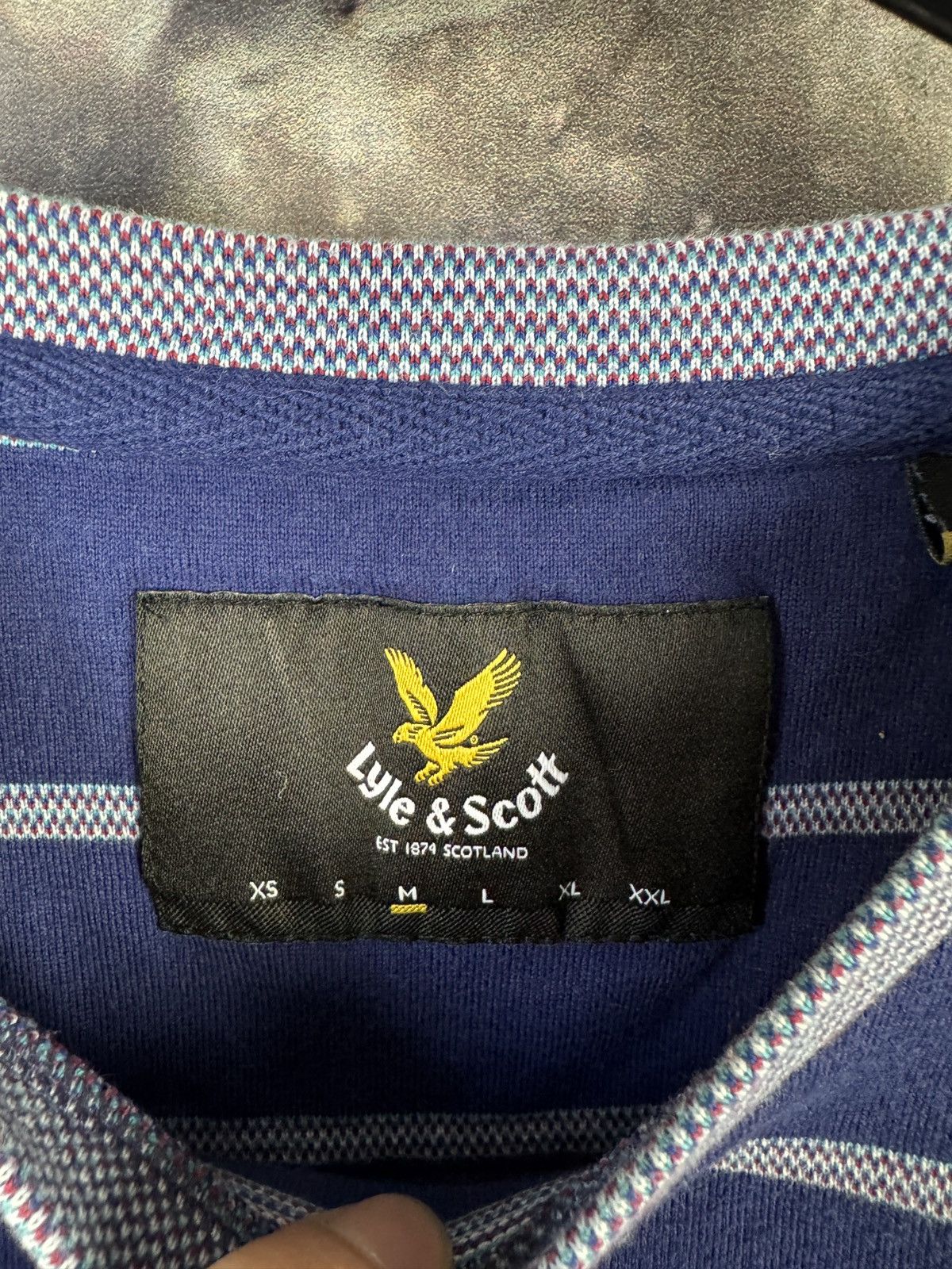 Lyle & Scott Men’s Lyle & Scott T-Shirt Striped Blue Streetwear Size M Size US M / EU 48-50 / 2 - 6 Thumbnail