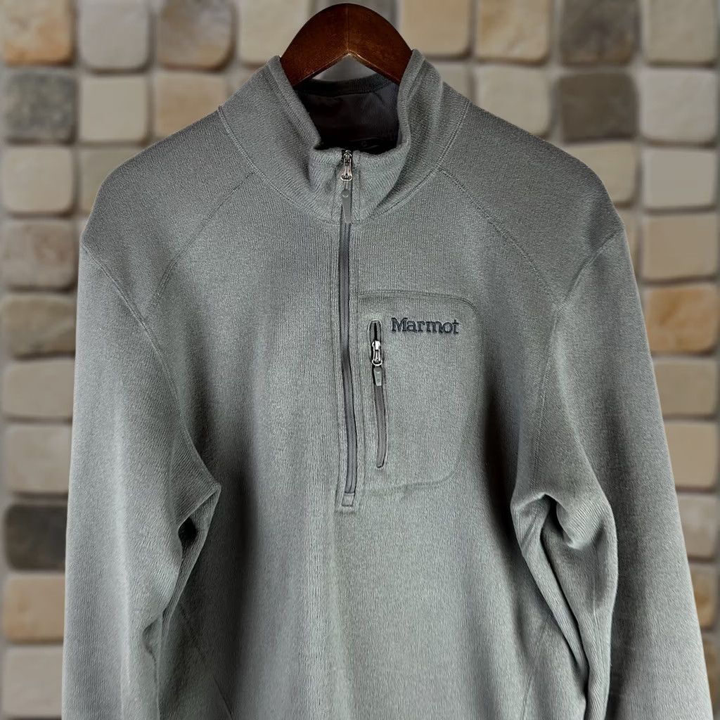 Marmot Marmot Shirt Mens XL Gray Sweater Knit Zip Sweatshirt Pullover Fleece E71100 Size US XL / EU 56 / 4 - 1 Thumbnail