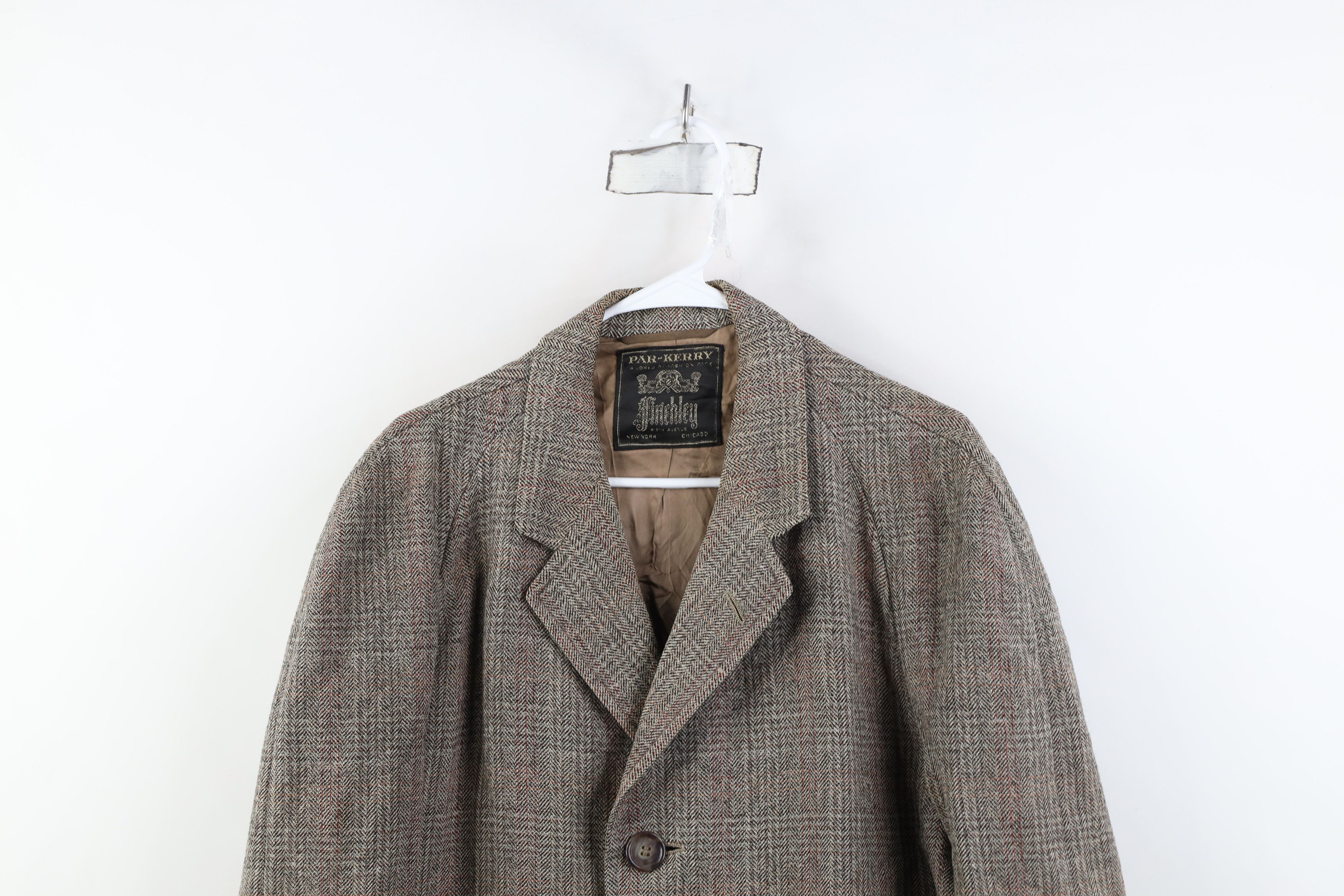 Vintage Vintage 40s 50s Streetwear Wool Tweed Overcoat Jacket USA Size US L / EU 52-54 / 3 - 2 Thumbnail