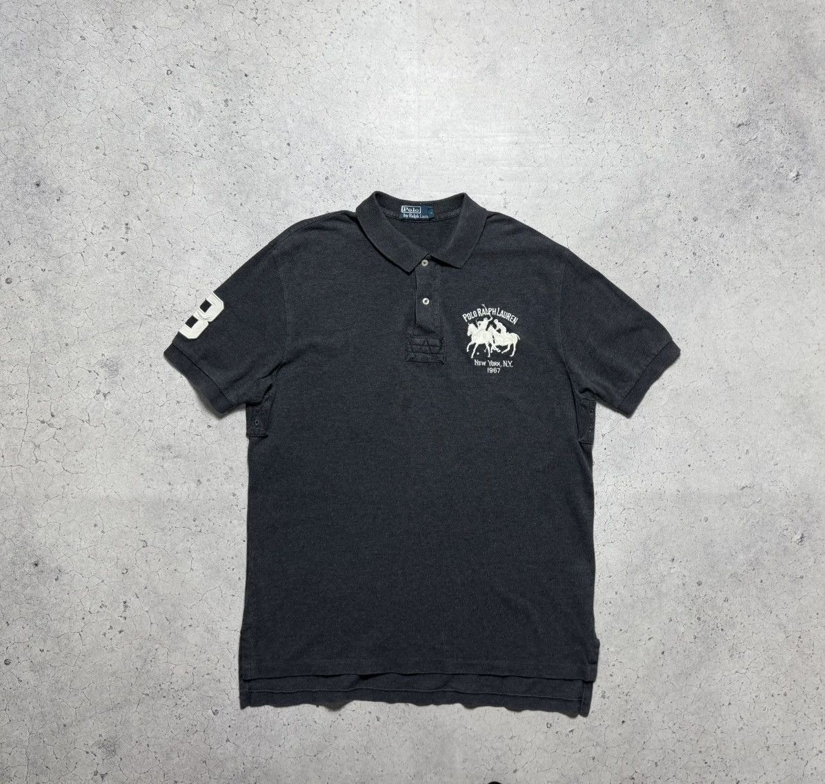Polo Ralph Lauren Polo Ralph Lauren Big Pony #3 Vintage Polo Shirt Grey Size US L / EU 52-54 / 3 - 1 Thumbnail