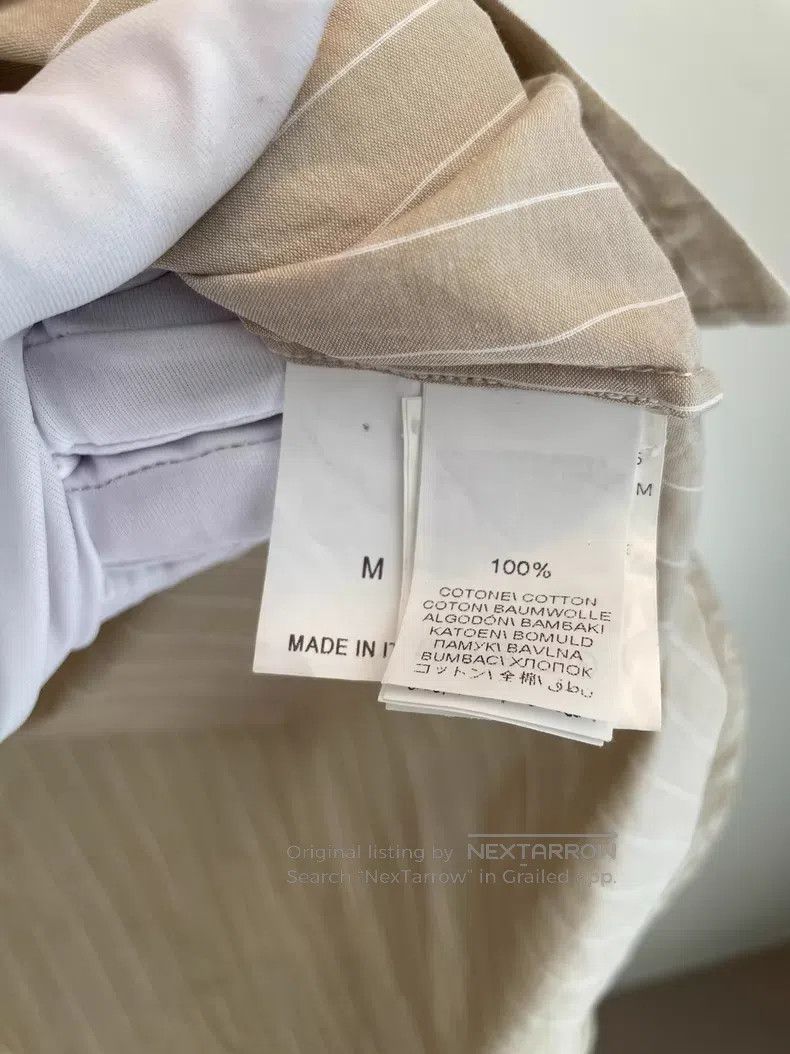 Other Brunello Cucinelli Khaki striped cotton shirt Size M / US 6-8 / IT 42-44 - 3 Thumbnail