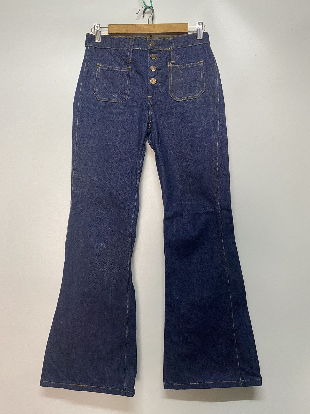 Big John × Japanese Brand Vintage Big John Denim Jeans Button Fly Flare Bootcut Pants Size 28" / US 6 / IT 42 - 1 Thumbnail