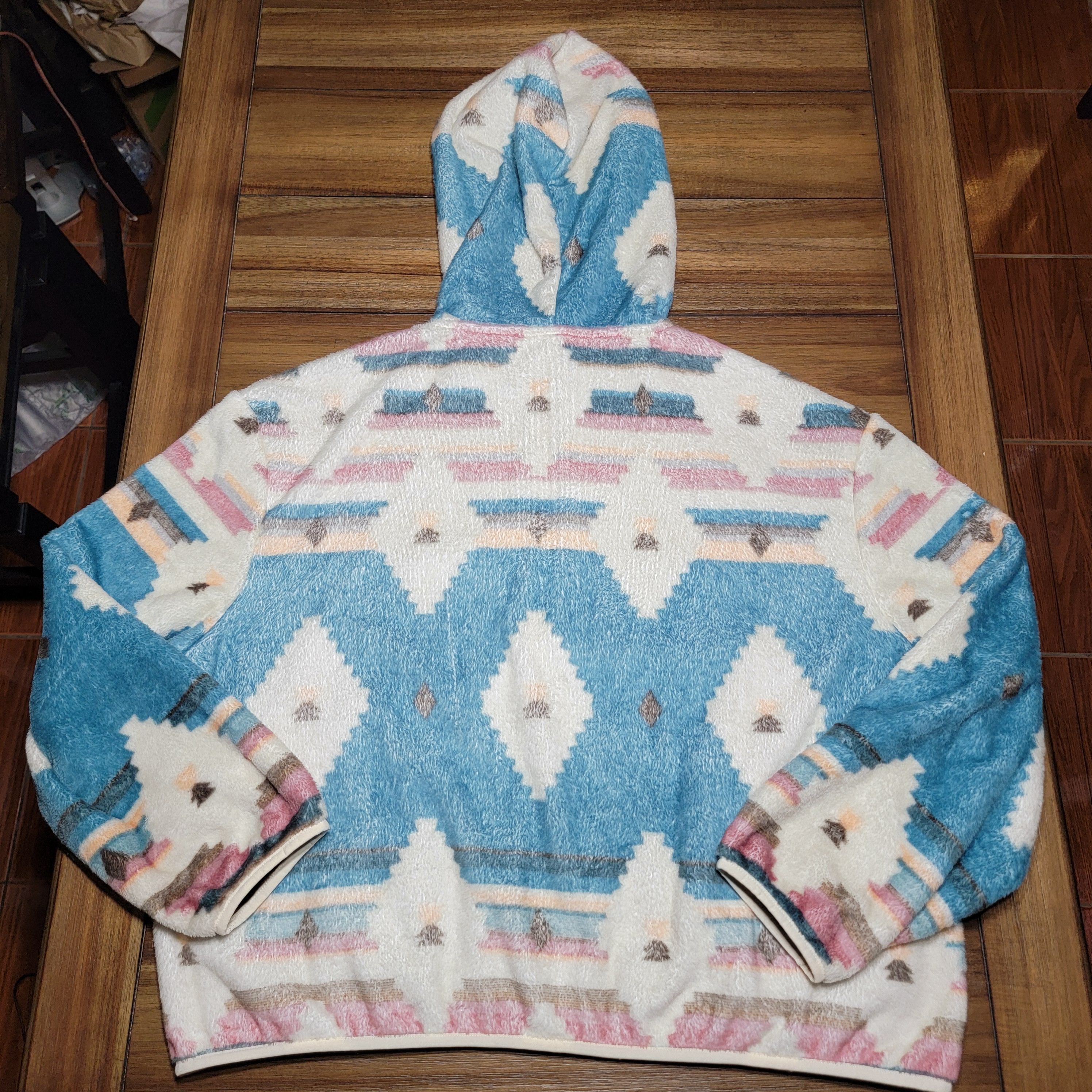 Other Buc-ee's Pastel Aztec Print Fleece Jacket w/ Hood - XXL Size XXL / US 16-18 / IT 52-54 - 5 Thumbnail