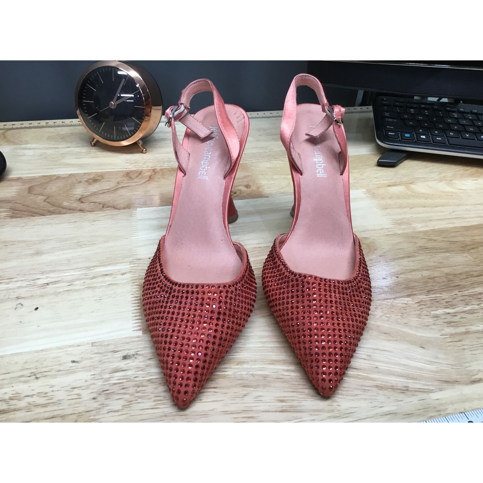 Jeffrey Campbell Jeffrey Campbell Zivote Red Rhinestone Women's 5.5 Pump Heel Size US 5.5 / IT 35.5 - 1 Thumbnail