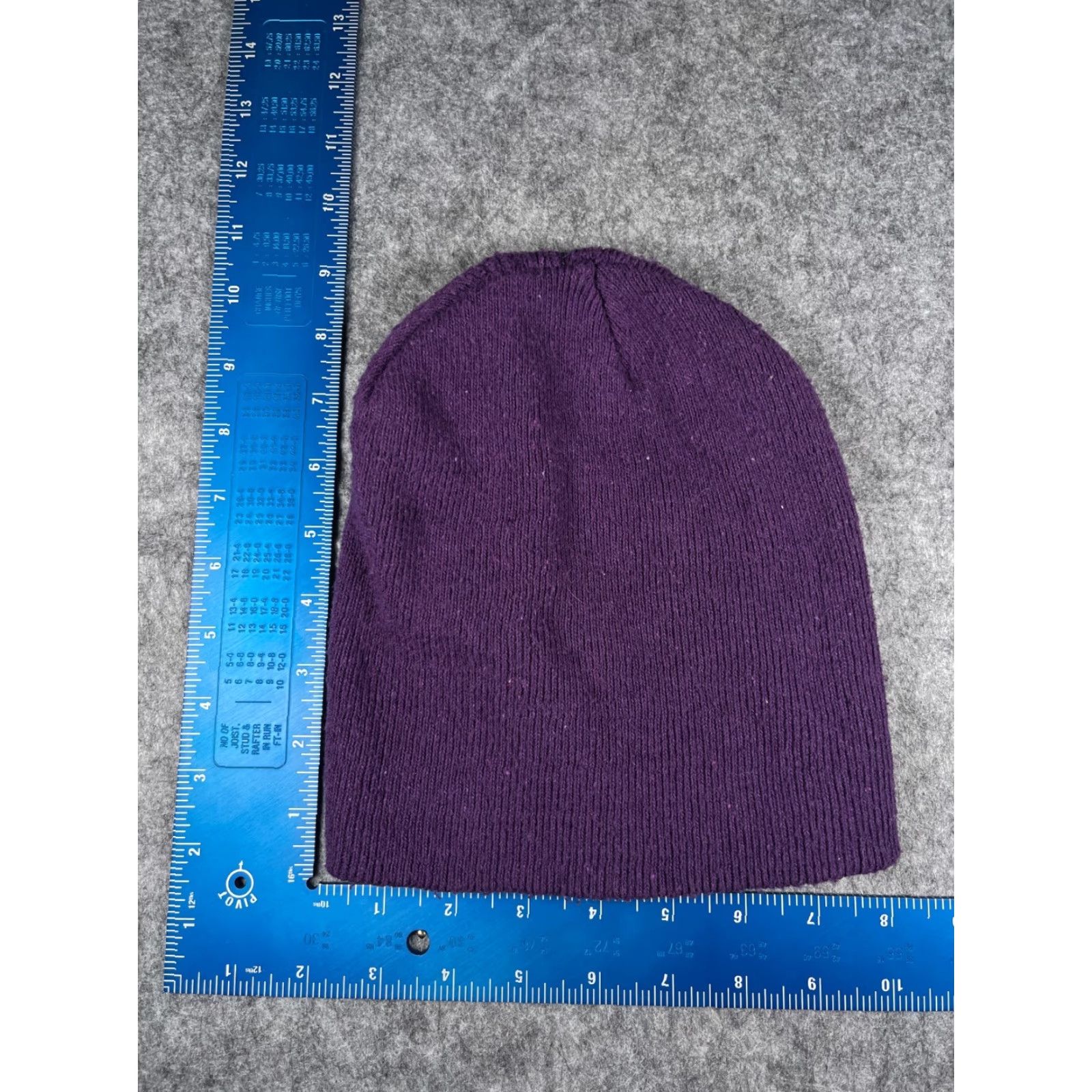 Vintage Womens Beanie Hat - Knit Toque, One Size, Purple, 100% Acrylic, Outdoor Ski Gear, Fall Winter, Adult Women Size ONE SIZE - 3 Thumbnail