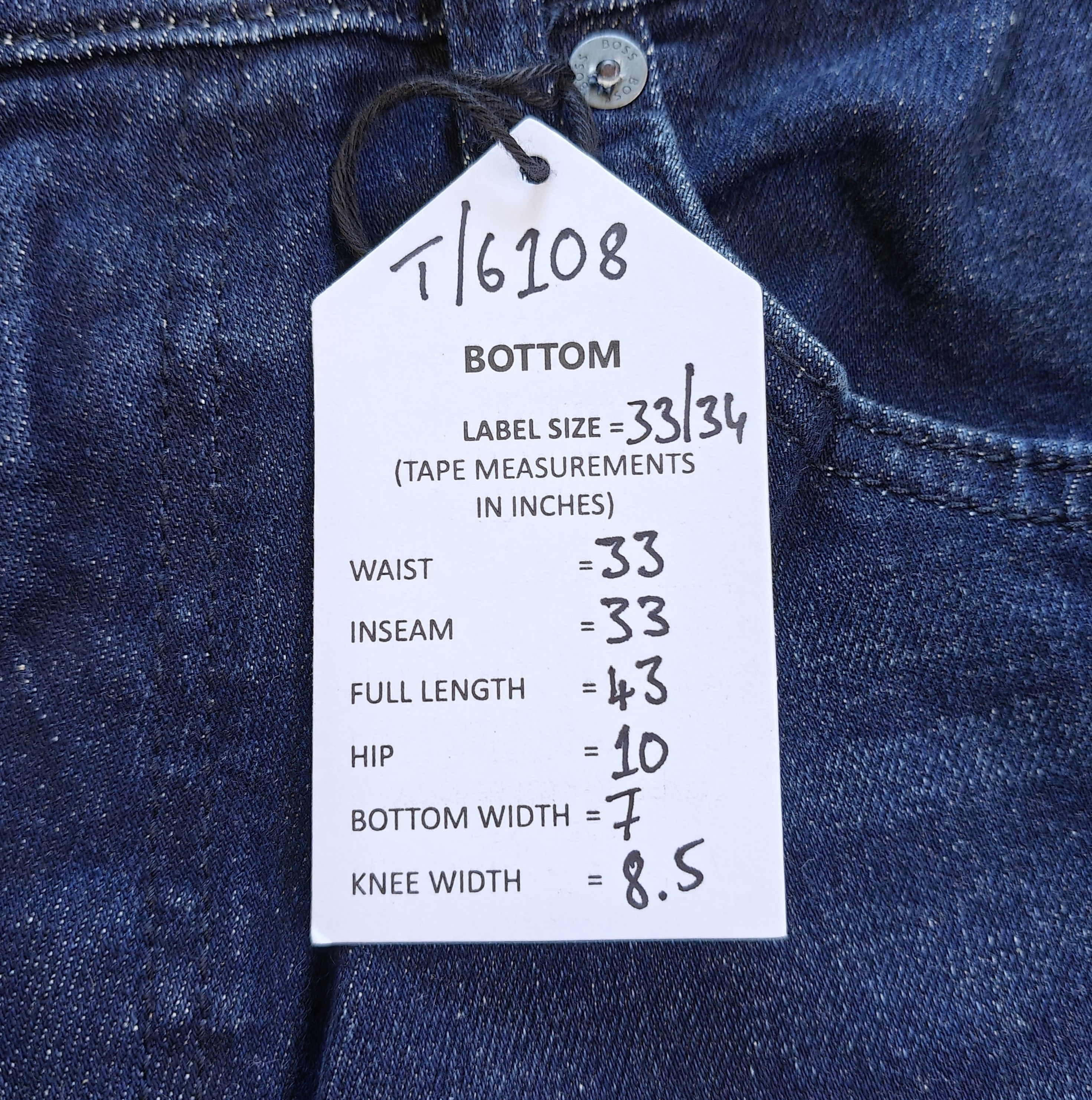 Hugo Boss HUGO BOSS RE.MAINE Regular fit Jeans Free Shipping T/6108 Size US 33 - 13 Thumbnail
