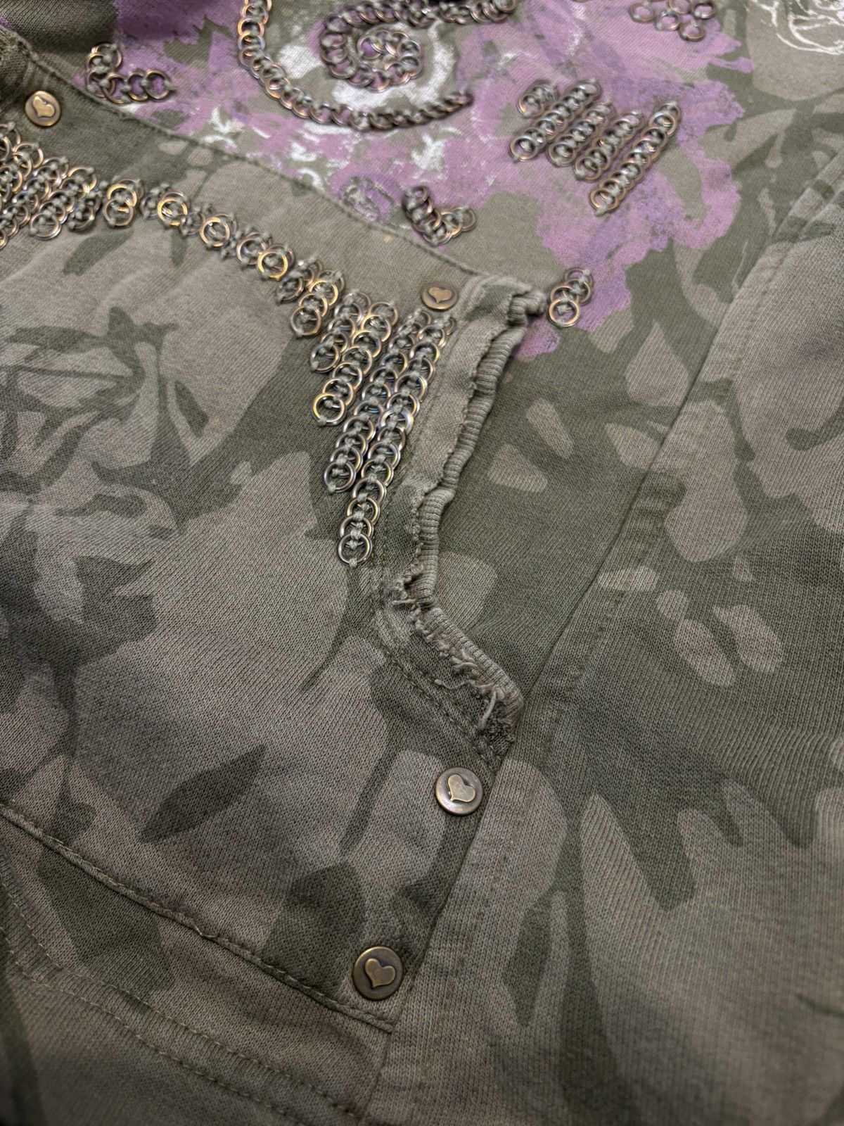 Hysteric Glamour × Undercover 00s Camo Studded Hysteric Glamour Vibe Y2K Style Hoodie Size L / US 10 / IT 46 - 6 Thumbnail