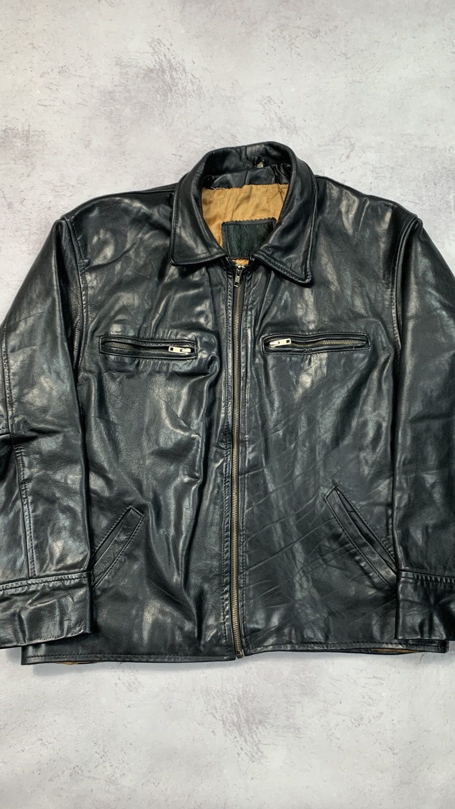 Vintage 90s Vintage Grunge Biker Leather Jacket Size US XL / EU 56 / 4 - 3 Thumbnail
