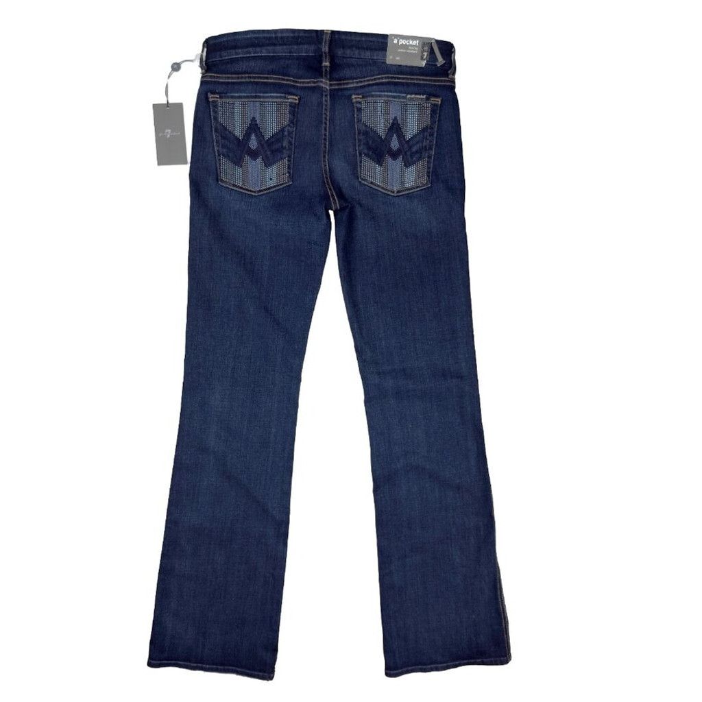 7 For All Mankind 7 FOR ALL MANKIND NWT Western Flare Bootcut Blue Jeans Sz 32 Size 32" / US 10 / IT 46 - 2 Thumbnail
