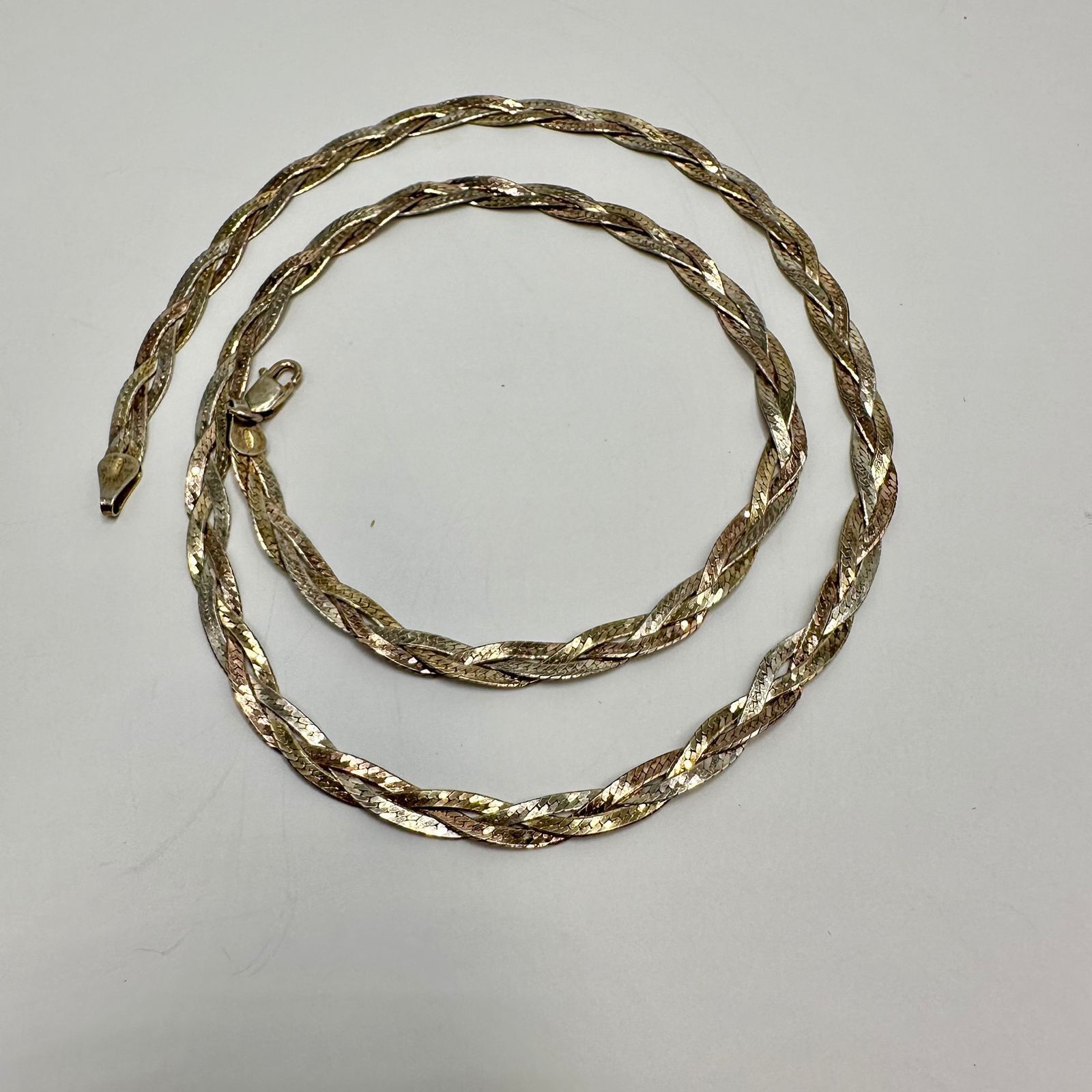 Vintage Italian 925 Gilt Sterling Silver Necklace 10.1g
