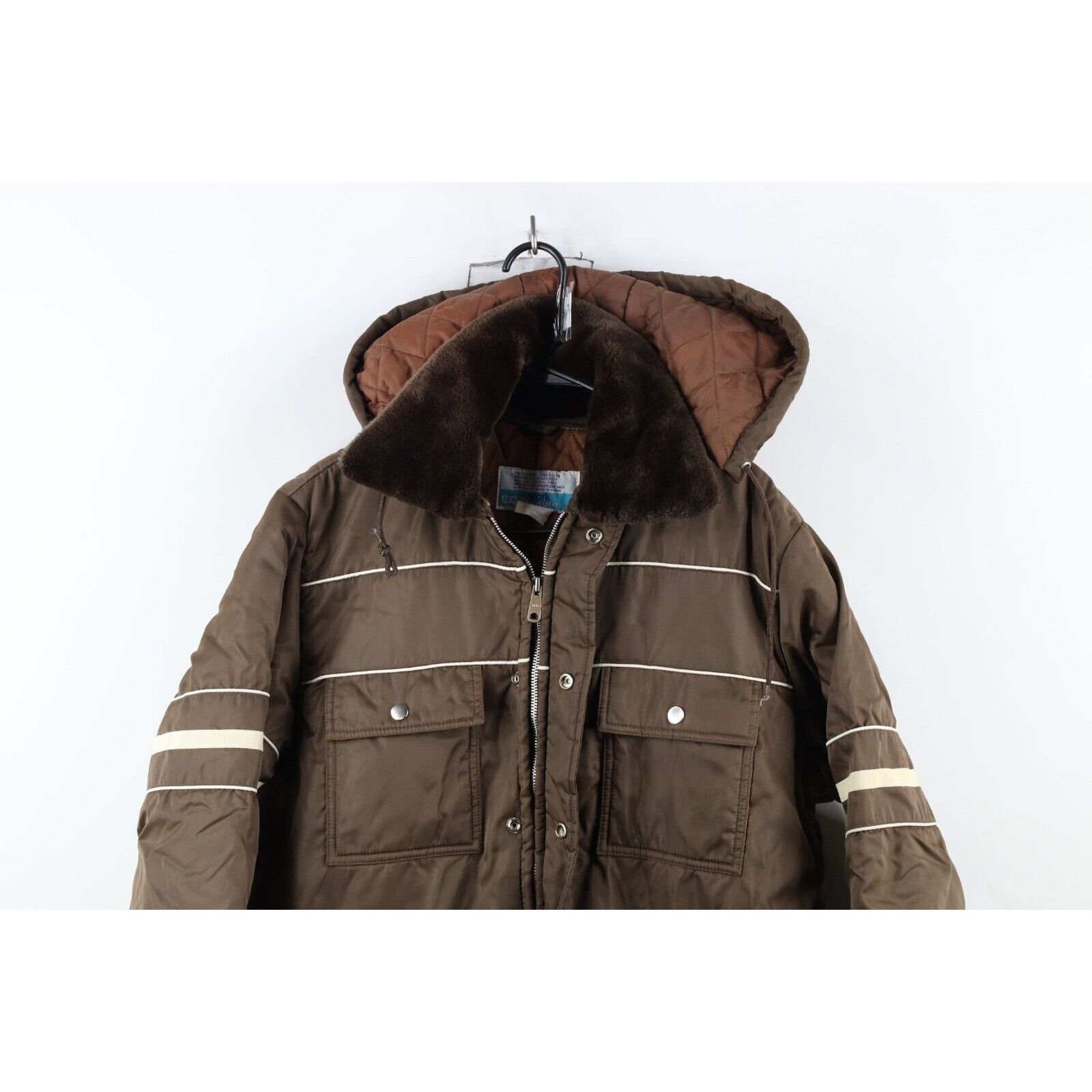 Vintage Vintage 70s Streetwear Quilted Hooded Snowmobile Snow Suit Size US L / EU 52-54 / 3 - 2 Thumbnail