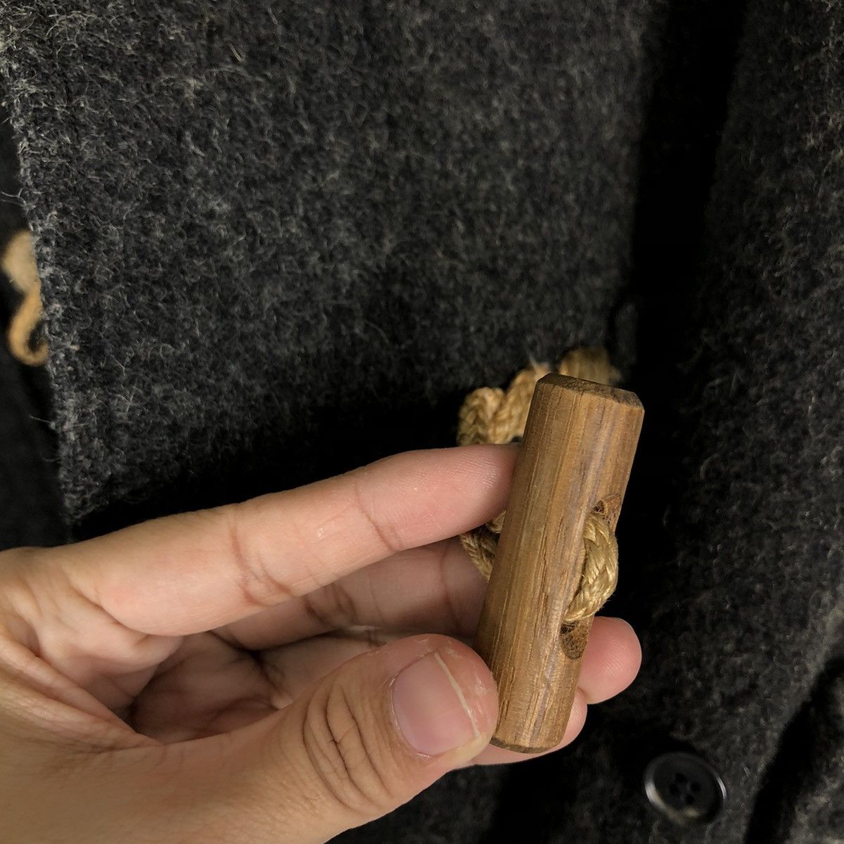 Issey Miyake 🔥Vtg Wool Duffle Jacket Wood Button Dept Issey Miyake Japan Size US M / EU 48-50 / 2 - 15 Thumbnail